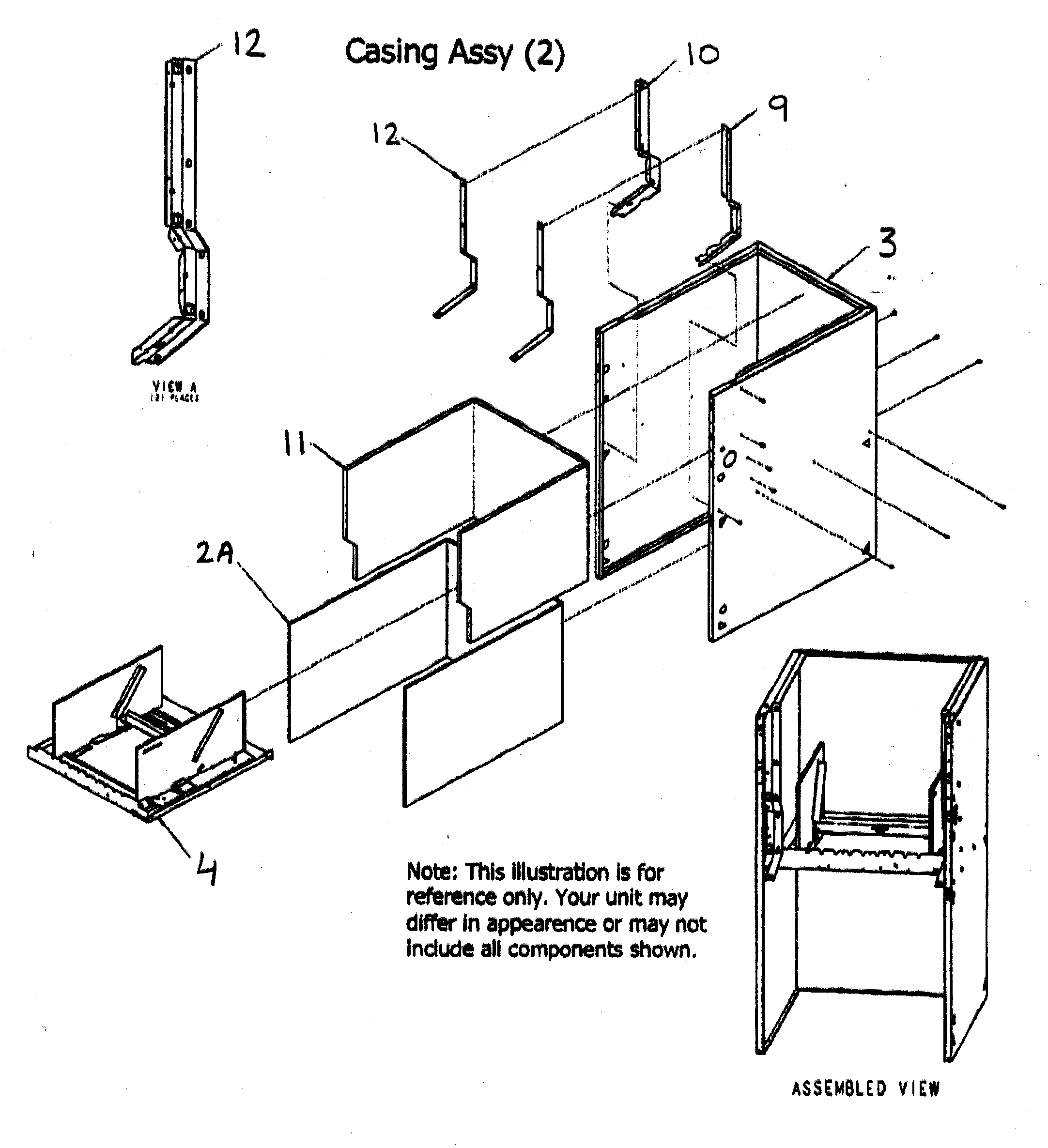 Payne PG8MAA036045AAJA casing assy diagram