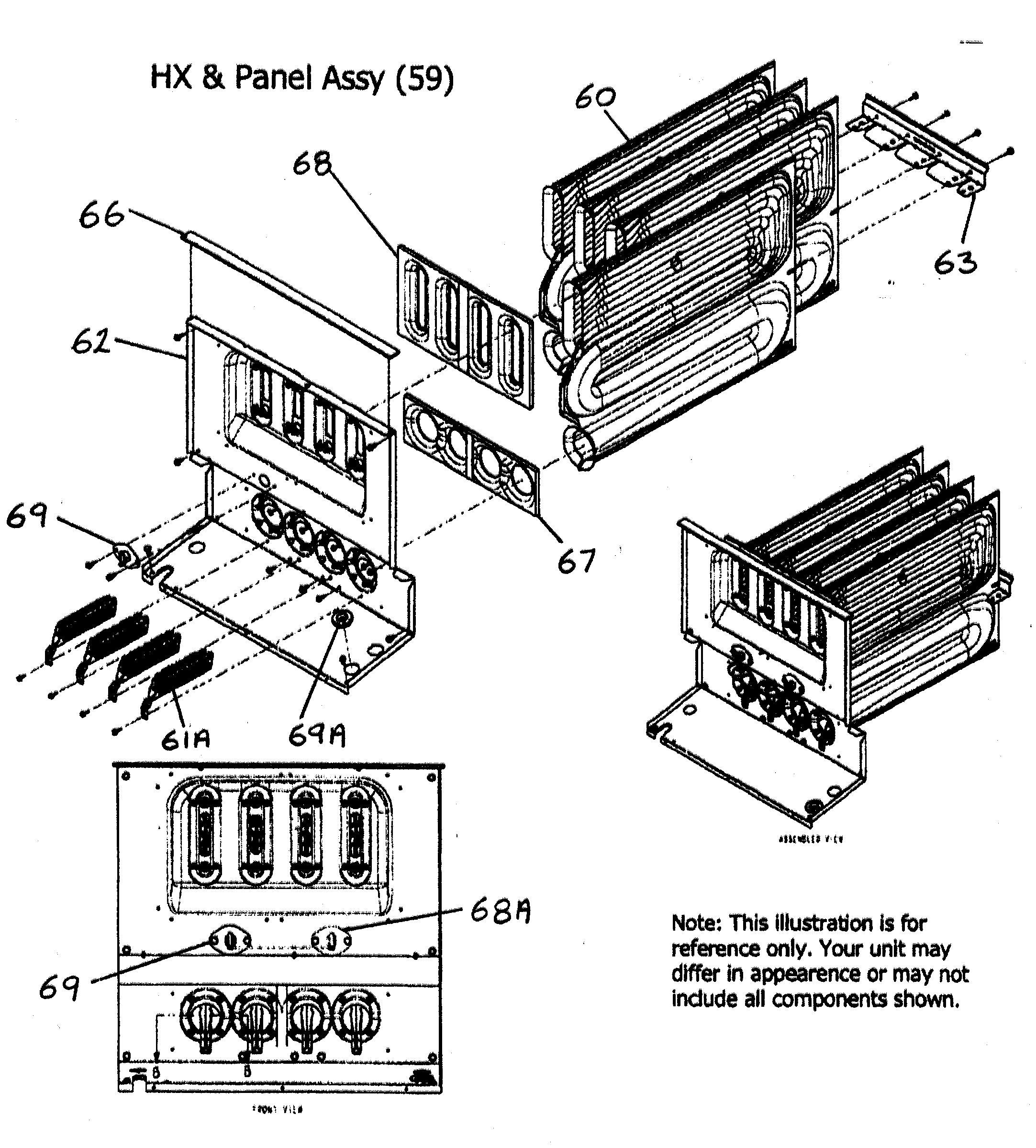 Payne PG8MAA036045AAJA hx/panel assy diagram
