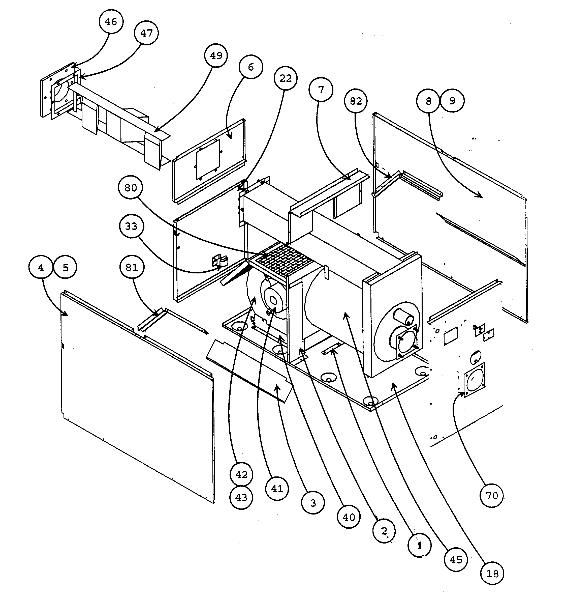 Carrier 58CLA12010120 cabinet assy 1 diagram