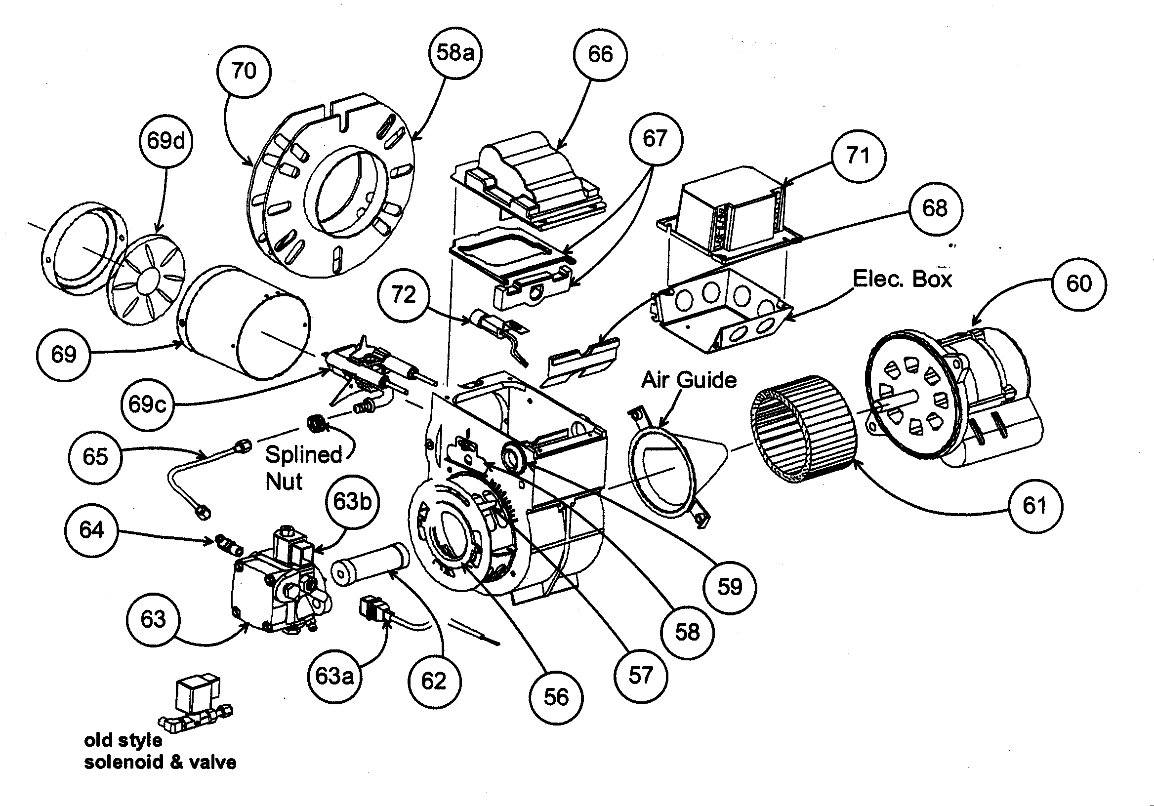 Carrier 58CLA12010120 burner assy diagram