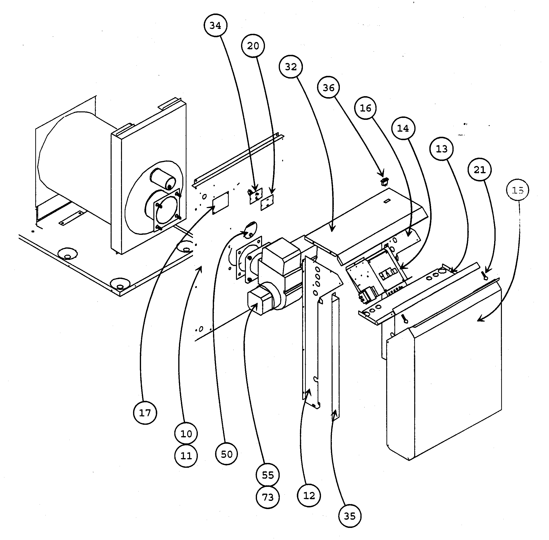 Carrier 58CLA10510112 cabinet assy 2 diagram