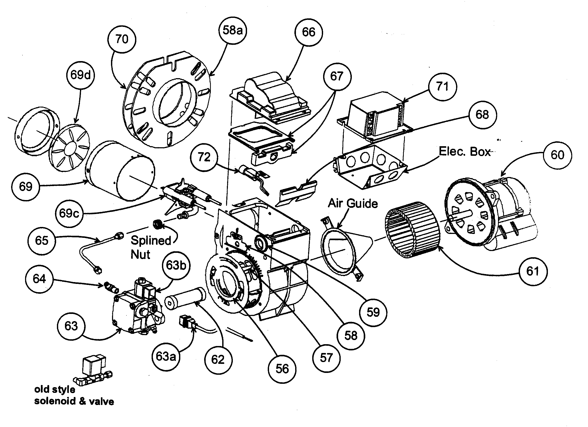 Carrier 58CLA10510112 burner assy diagram