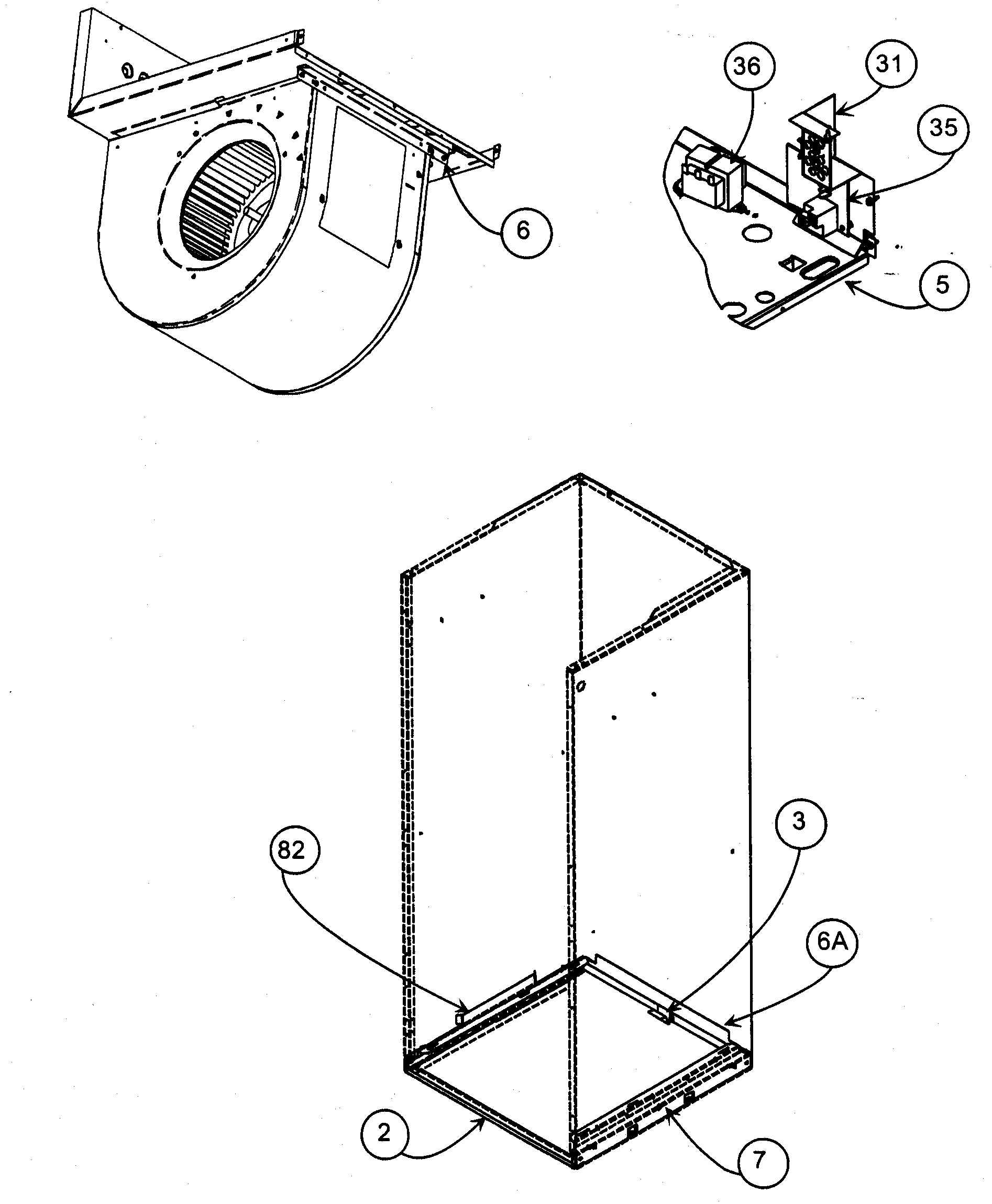 Carrier FA4BNF042000AAAA cabinet assy 1 diagram