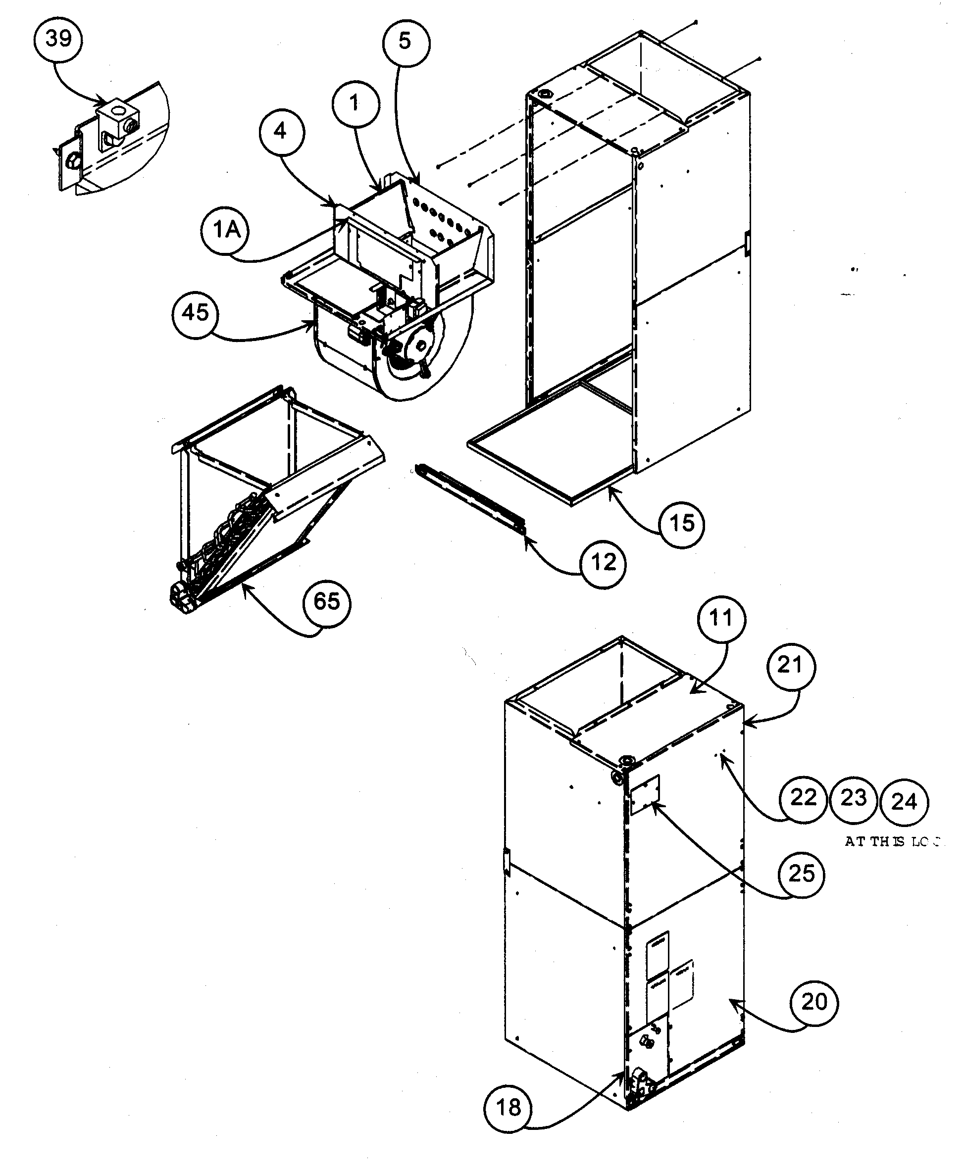 Carrier FA4BNF042000AAAA cabinet assy 2 diagram