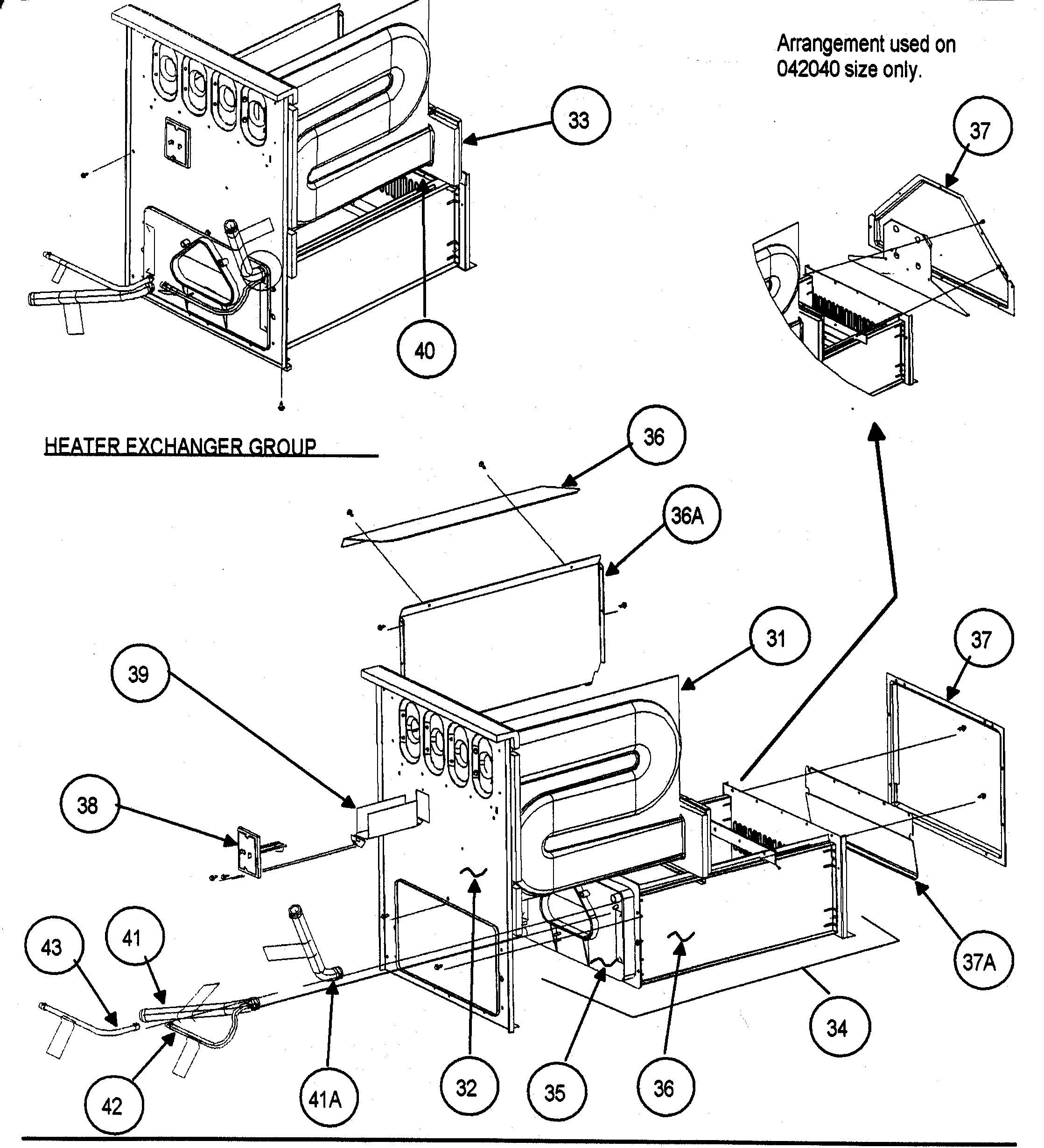 Carrier 58MXA100F14120 heater exchanger diagram