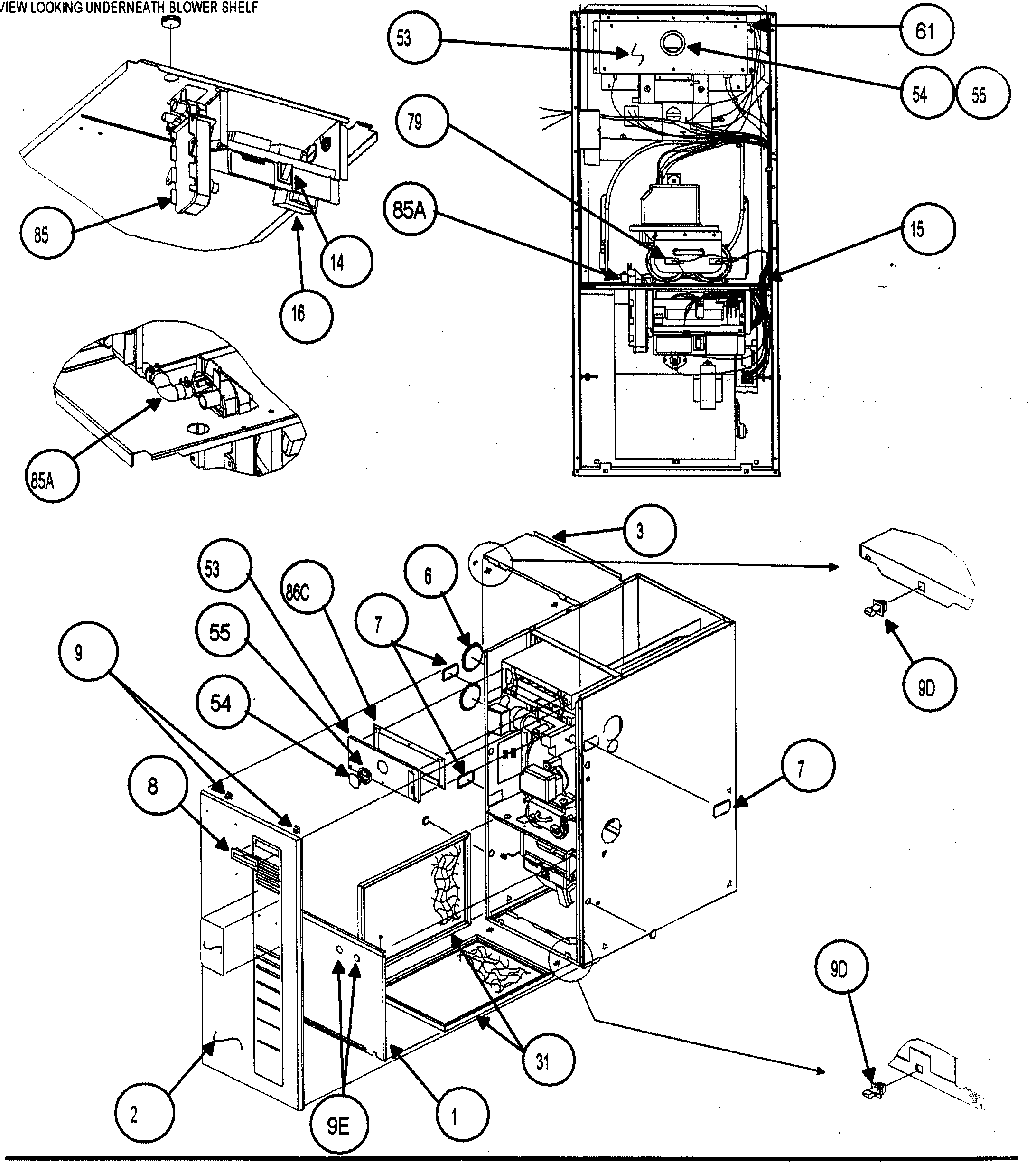 Carrier 58MVP120F15120 cabinet assy 2 diagram