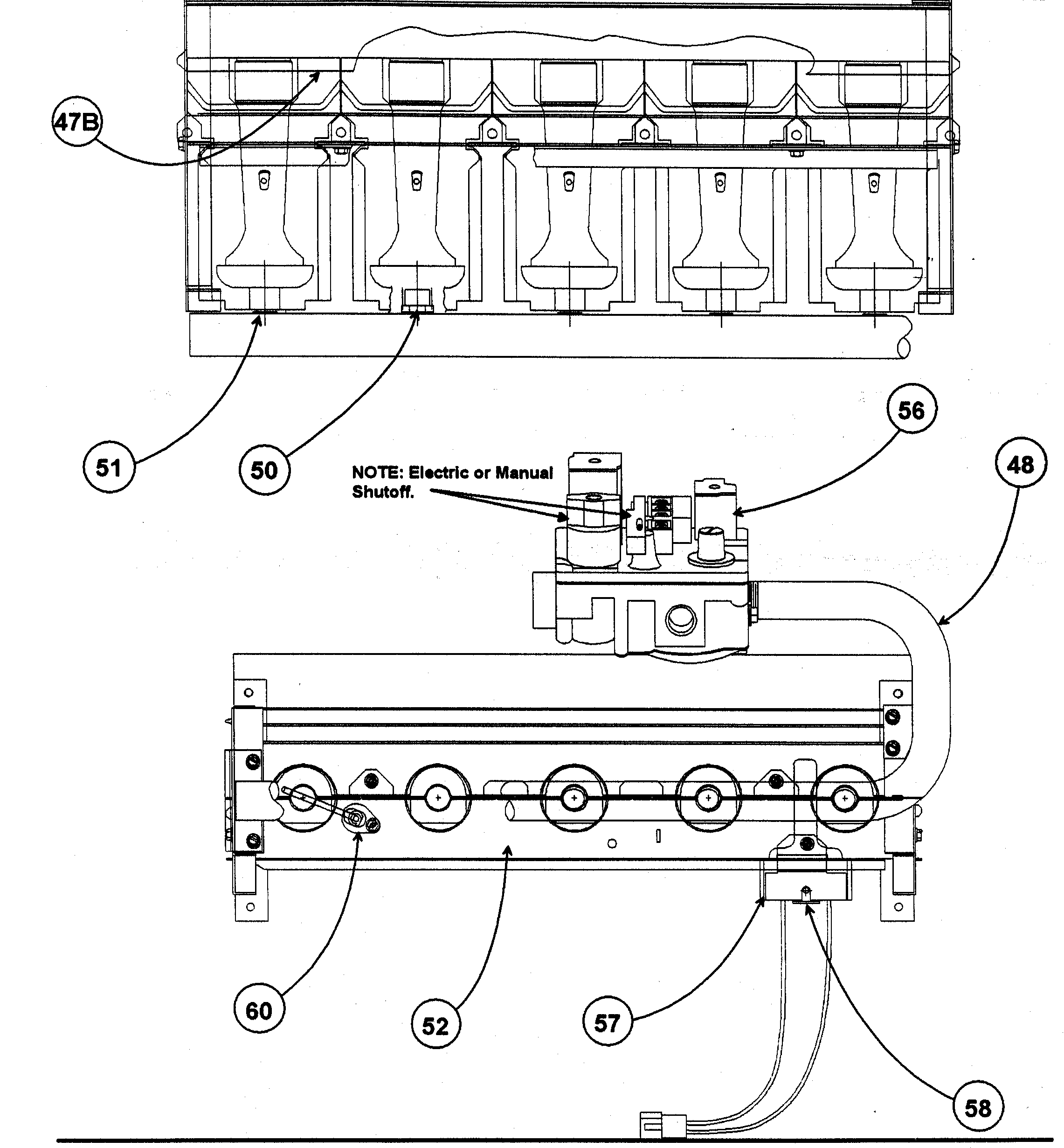 Carrier 58MVP120F15120 burner assy diagram