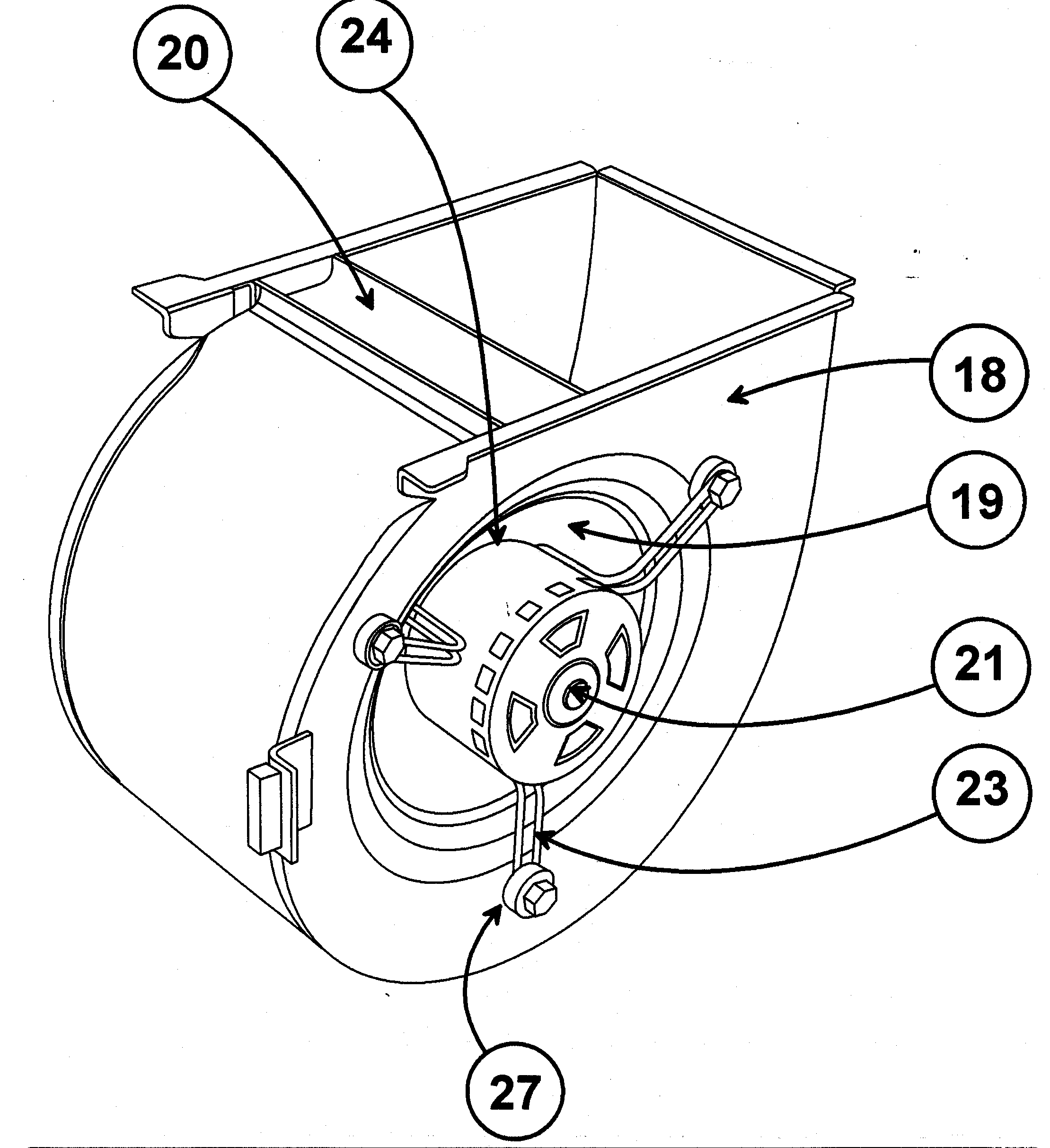 Carrier 58MVP080F15120 blower assy diagram