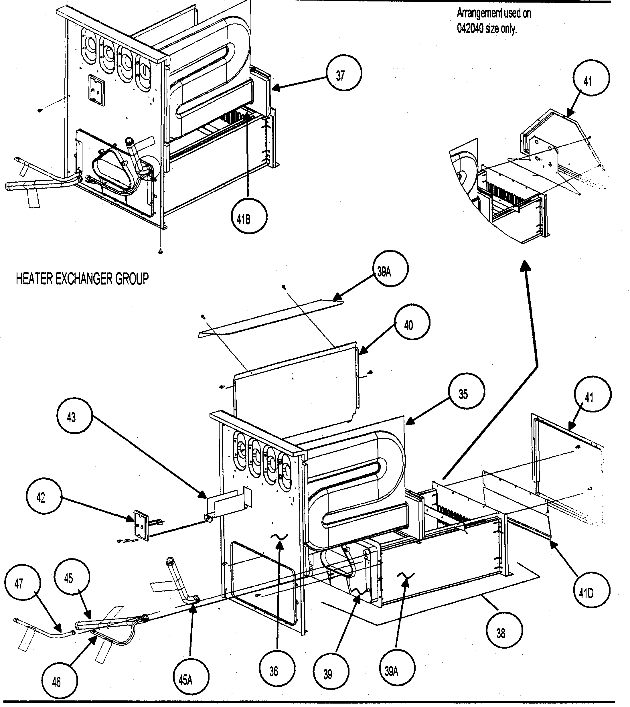 Carrier 58MVP080F15120 heater exchanger diagram
