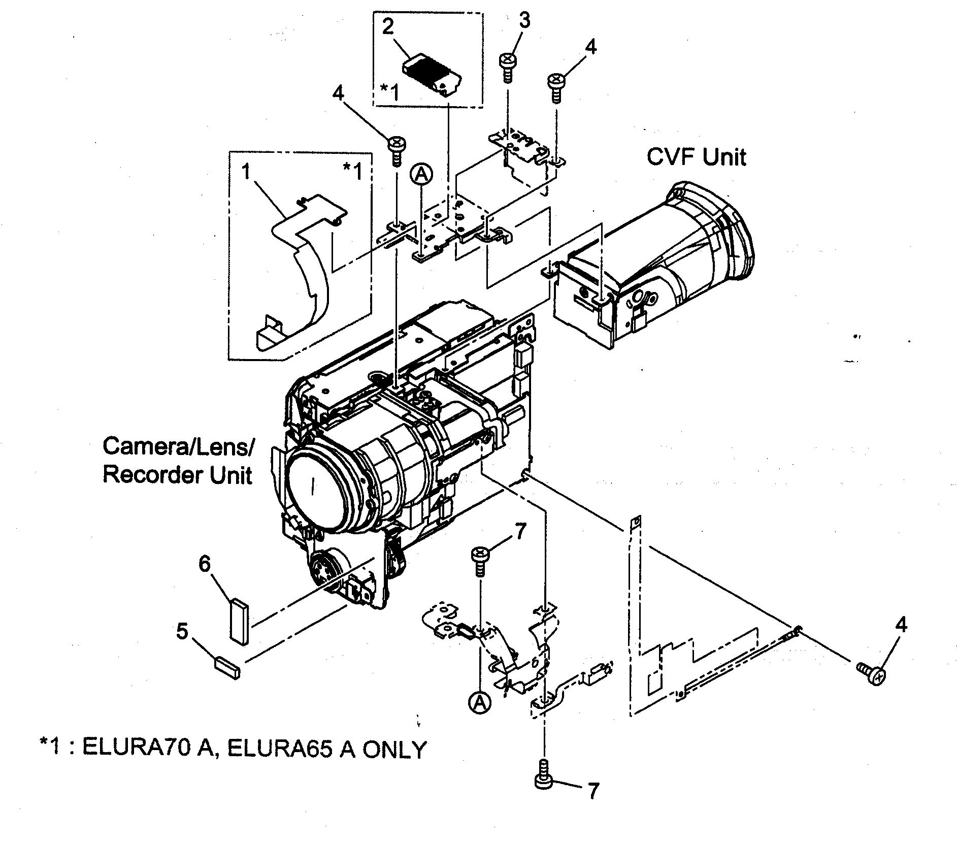 Canon ELURA60A recorder assy 1 diagram