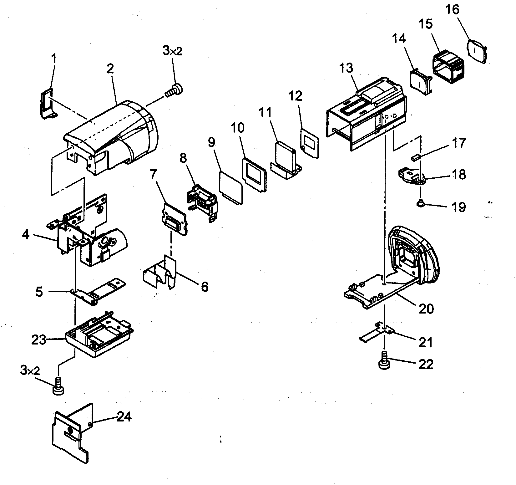 Canon ELURA60A cvf assy diagram