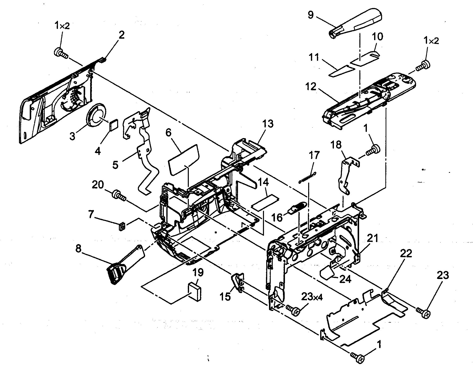 Canon ELURA70A left cover assy diagram