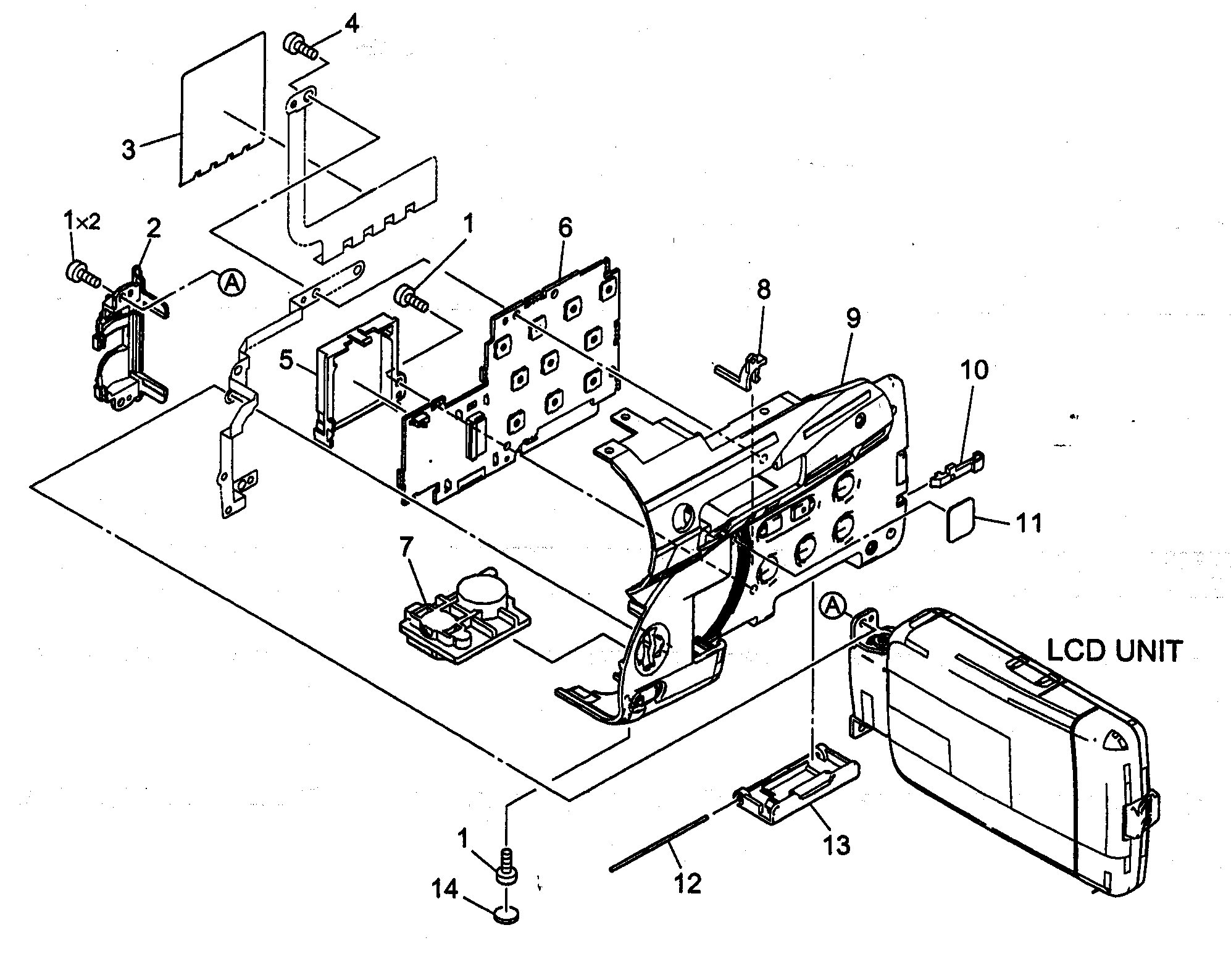 Canon ELURA70A right cover assy 1 diagram