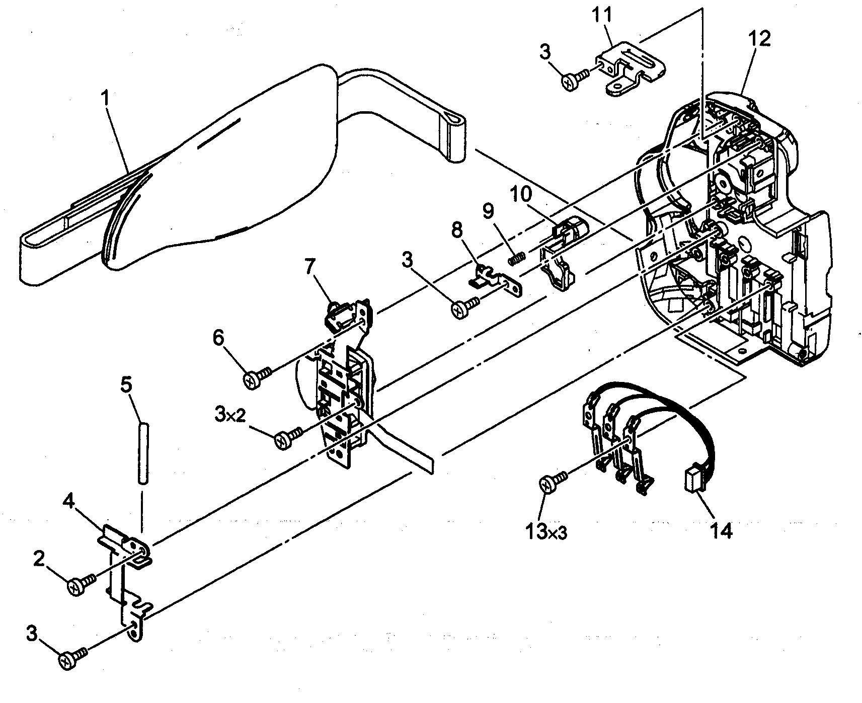 Canon ELURA70A rear cover assy diagram