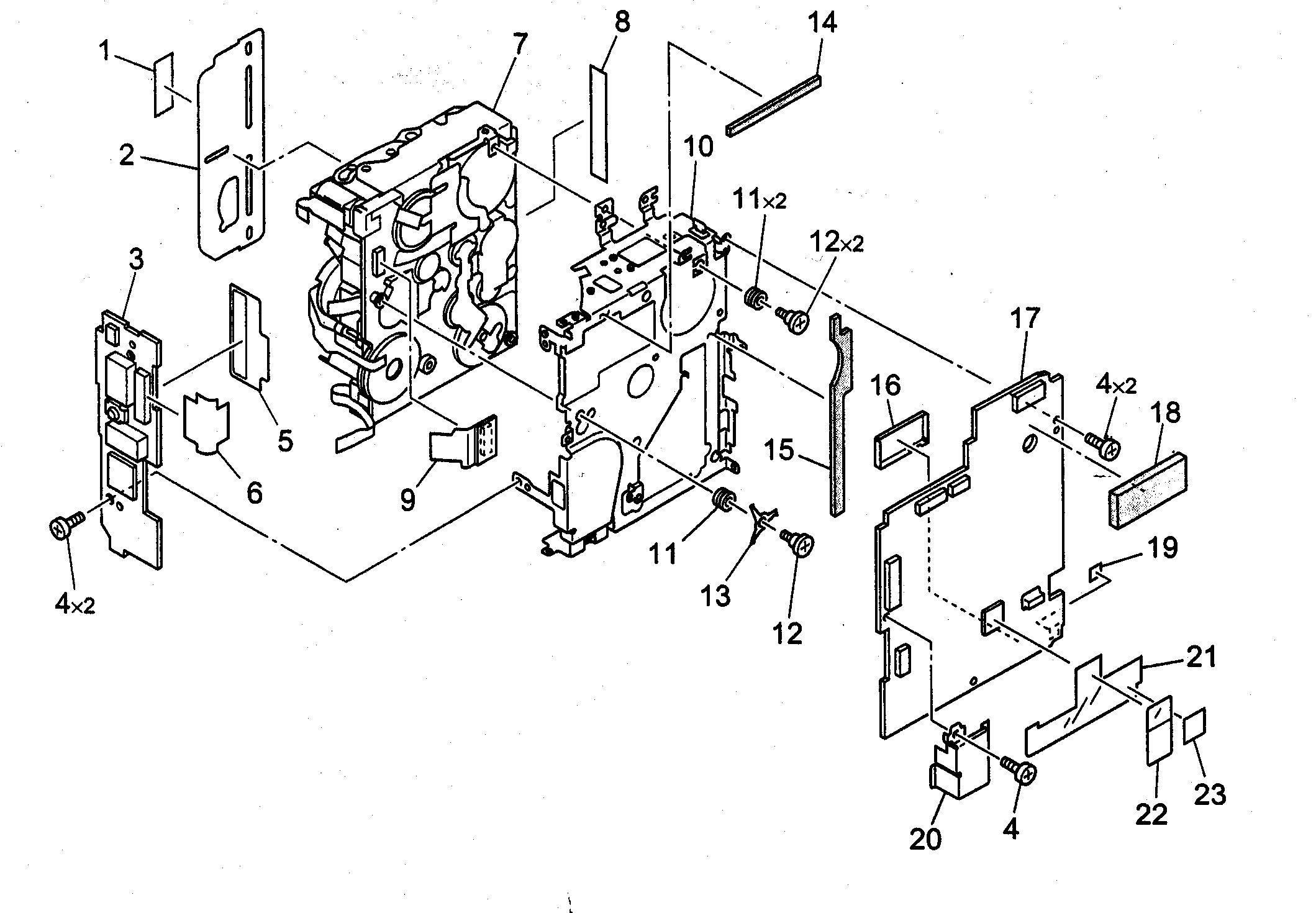 Canon ELURA50 recorder assy diagram
