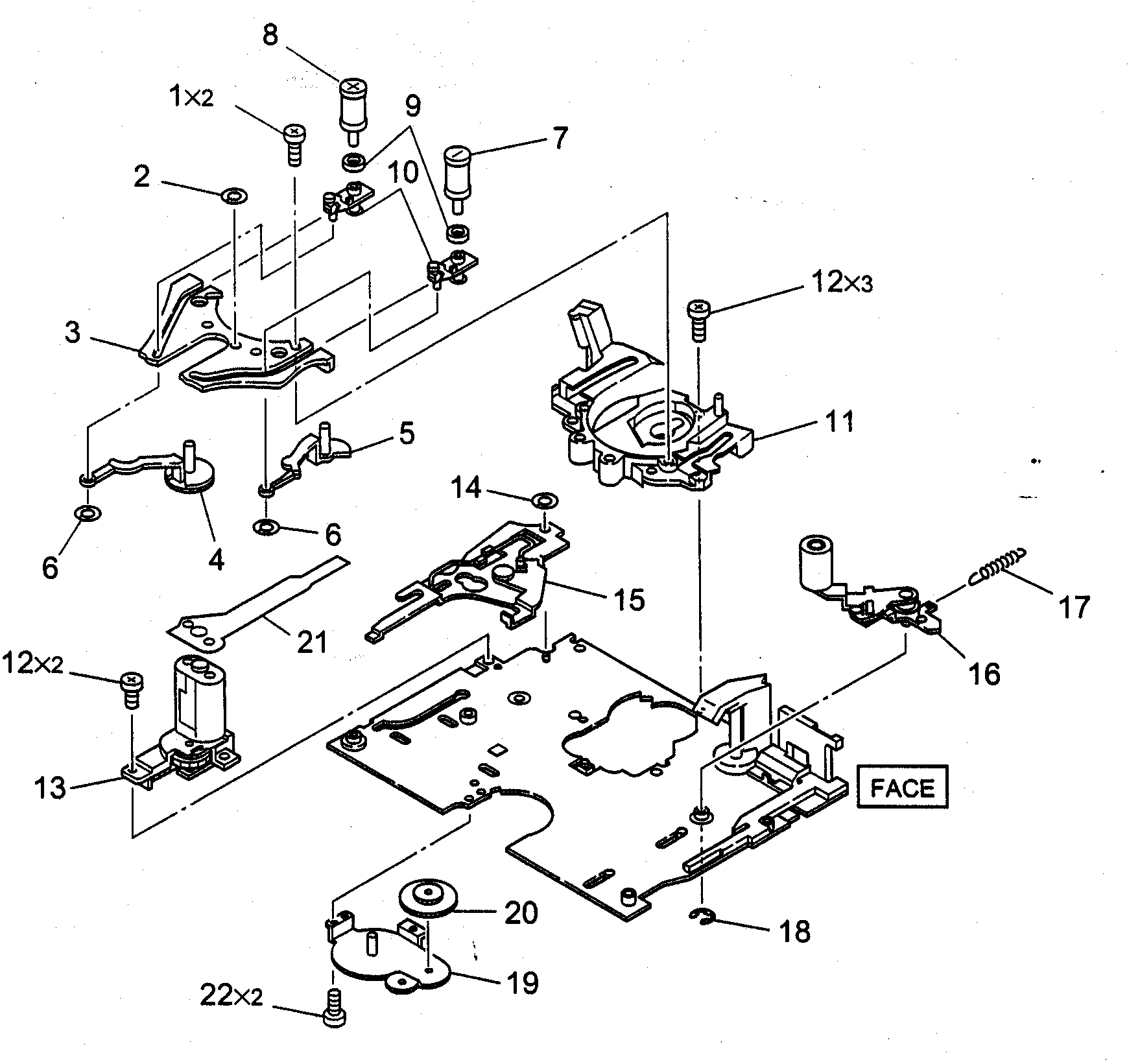 Canon ELURA50 mechanical chassis 3 diagram