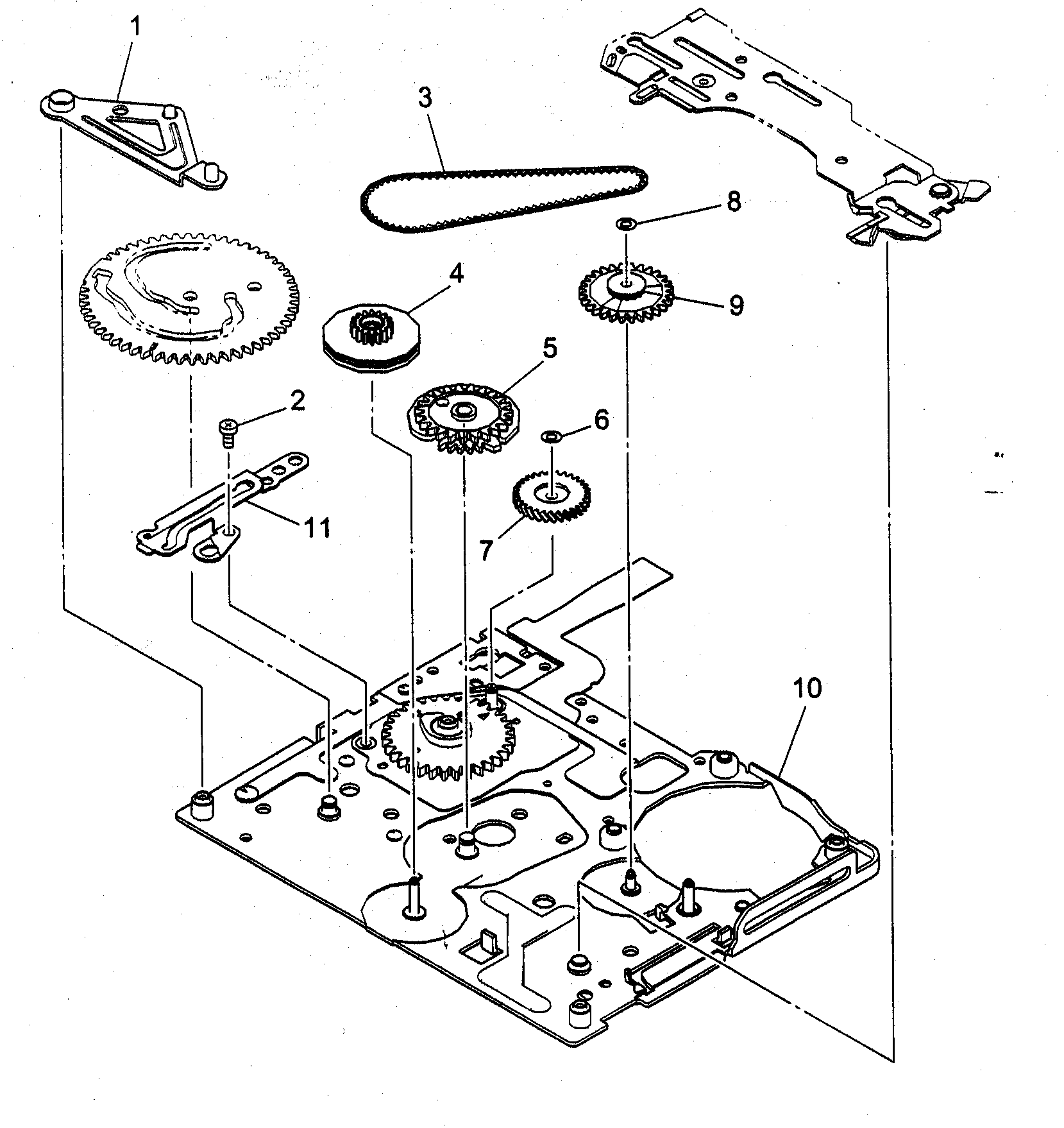 Canon ZR80 mechanical chassis 4 diagram