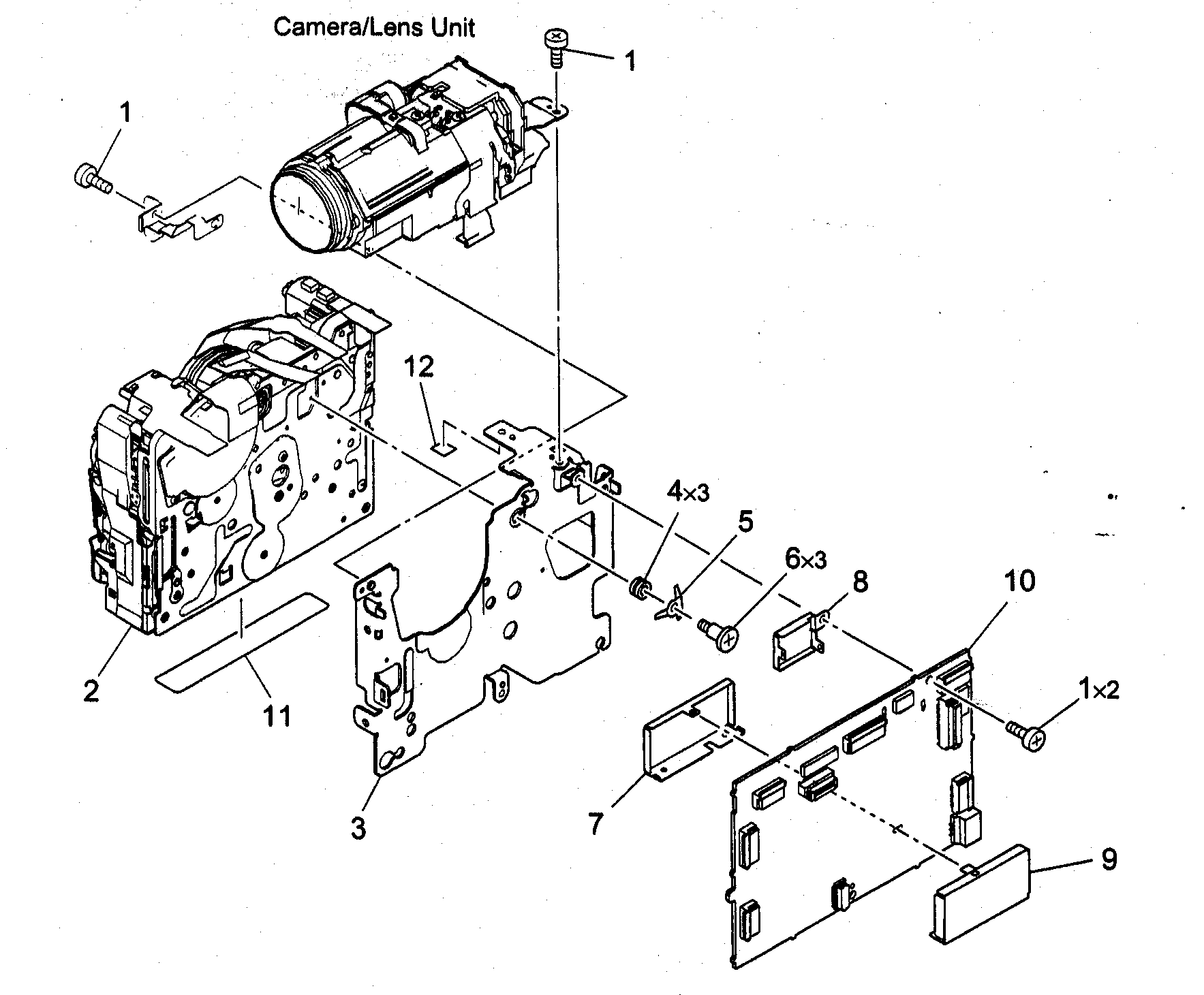Canon ZR90 recorder assy diagram