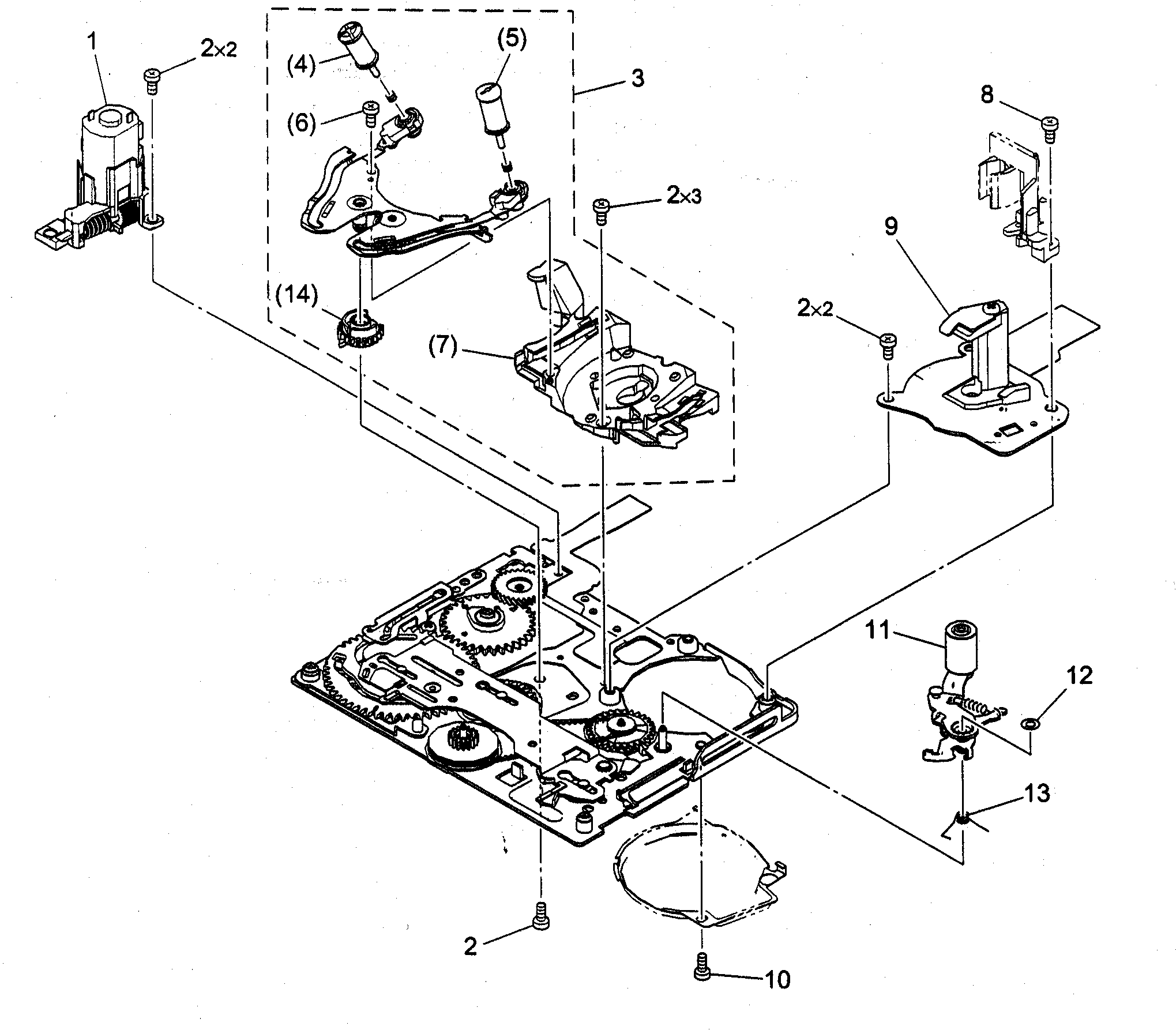 Canon ZR90 mechanical chassis 3 diagram