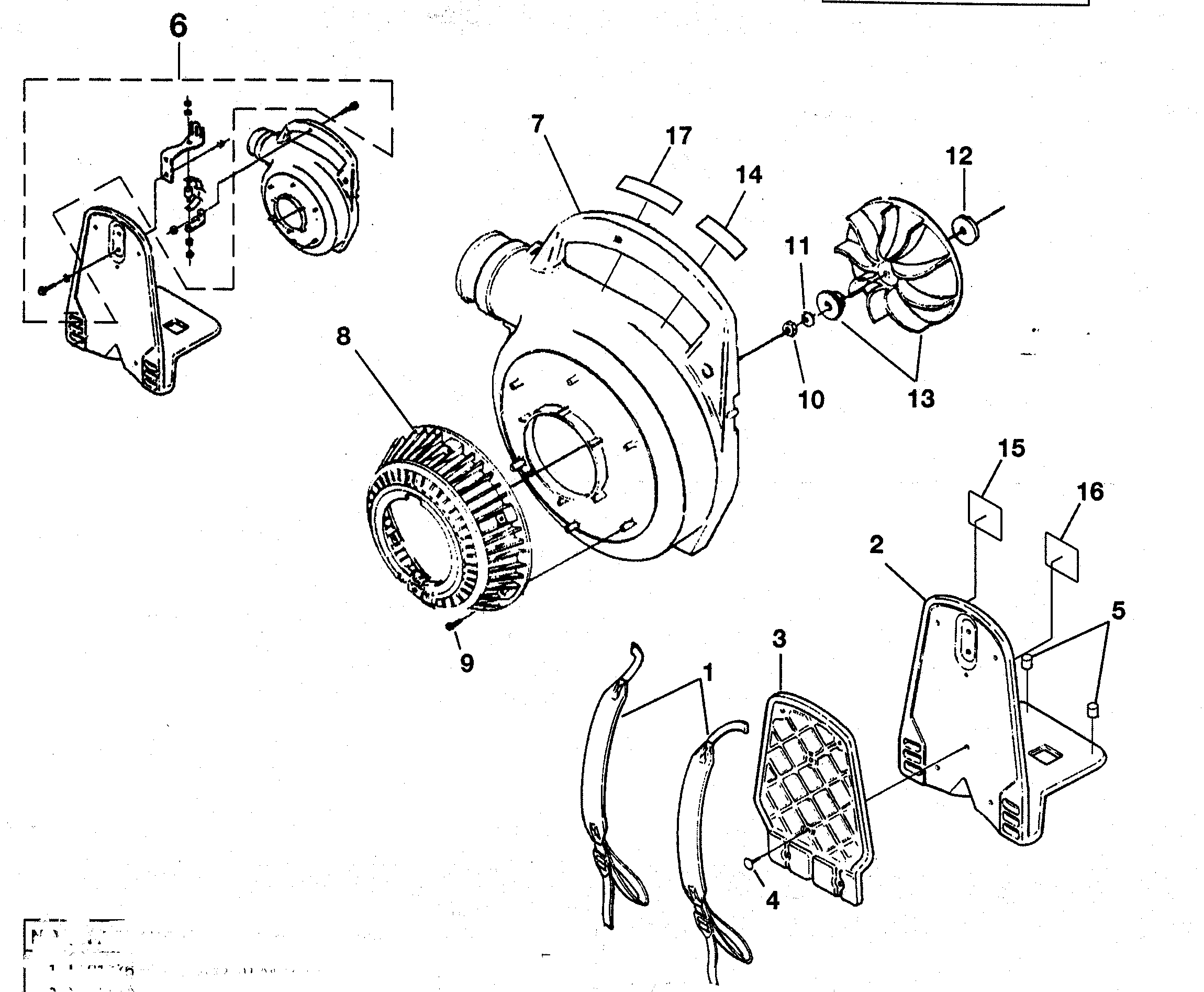 Homelite UT08121 back pack/tube kit/handle diagram
