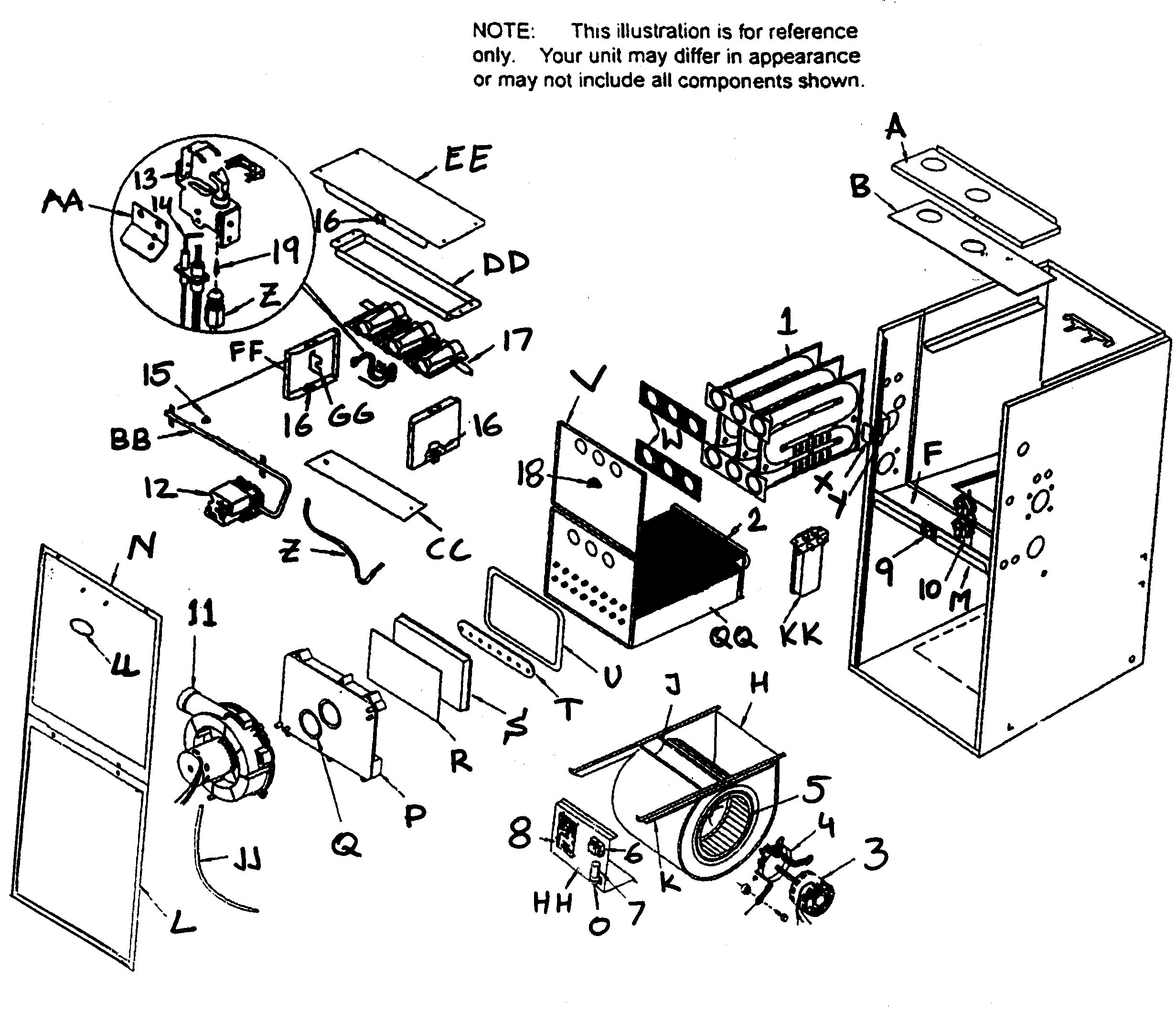 ICP T9MPT100J16A1 furnace diagram