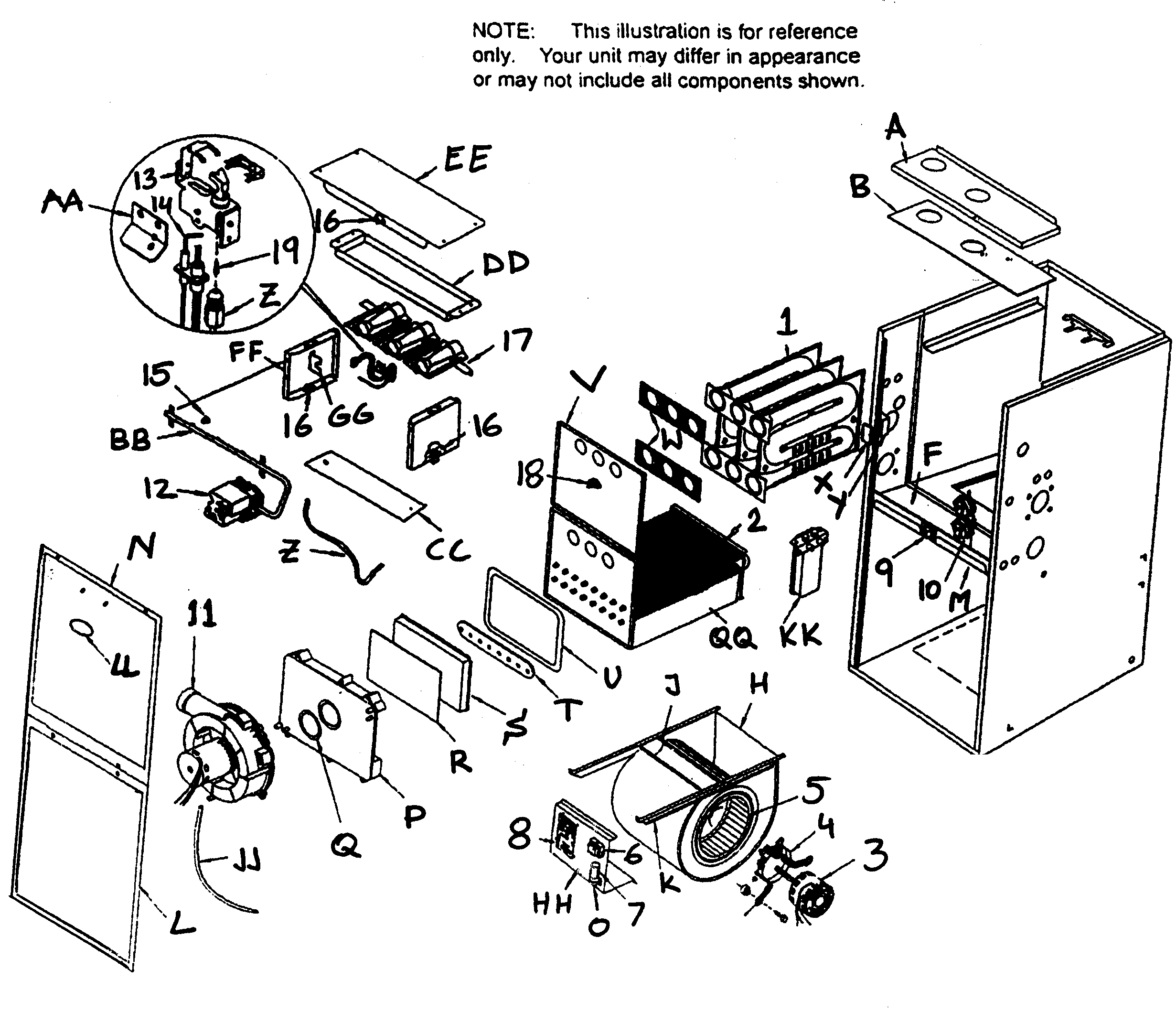 ICP N9MP1100F14A1 furnace diagram