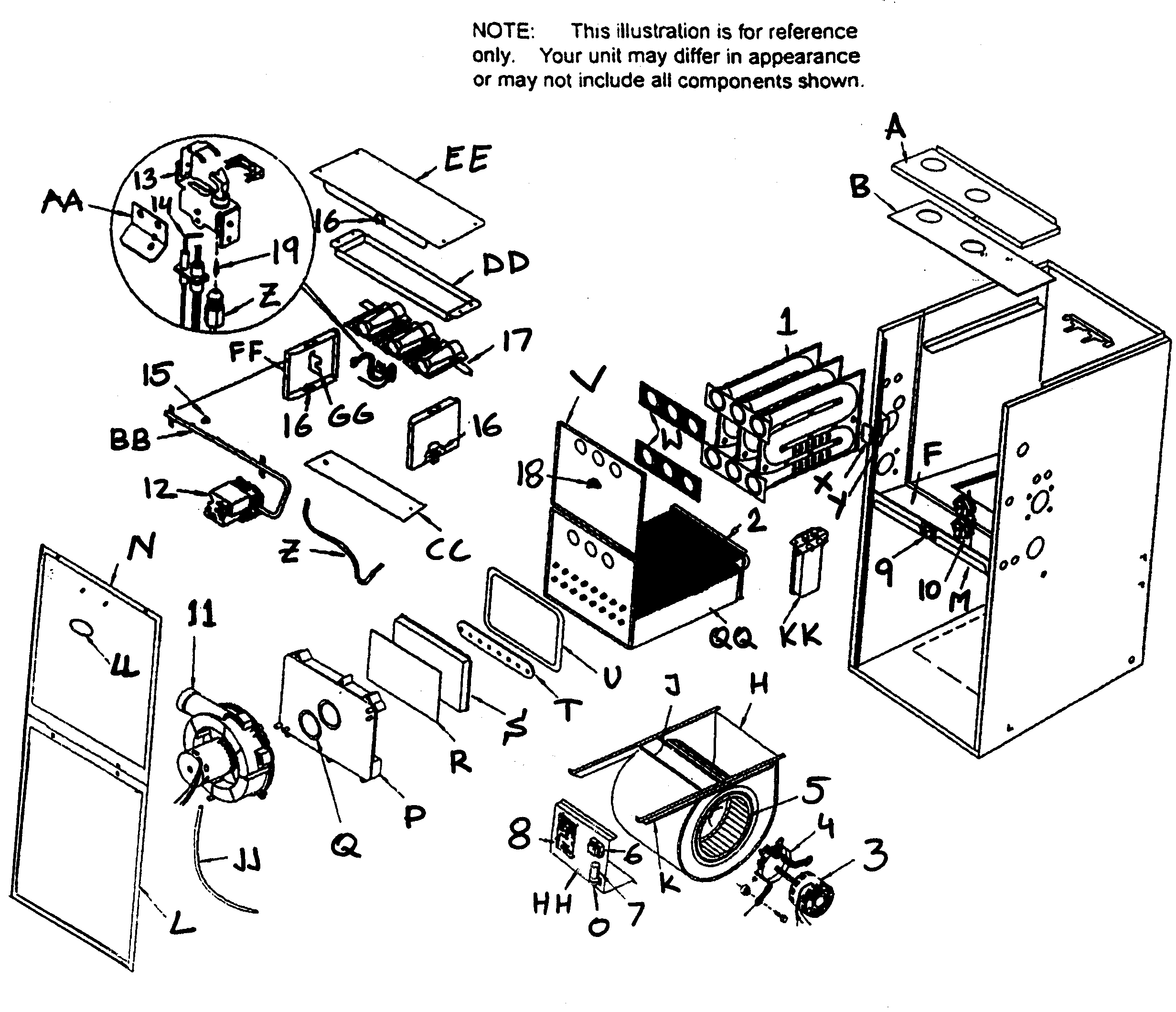 ICP N9MP2100F14A1 furnace diagram