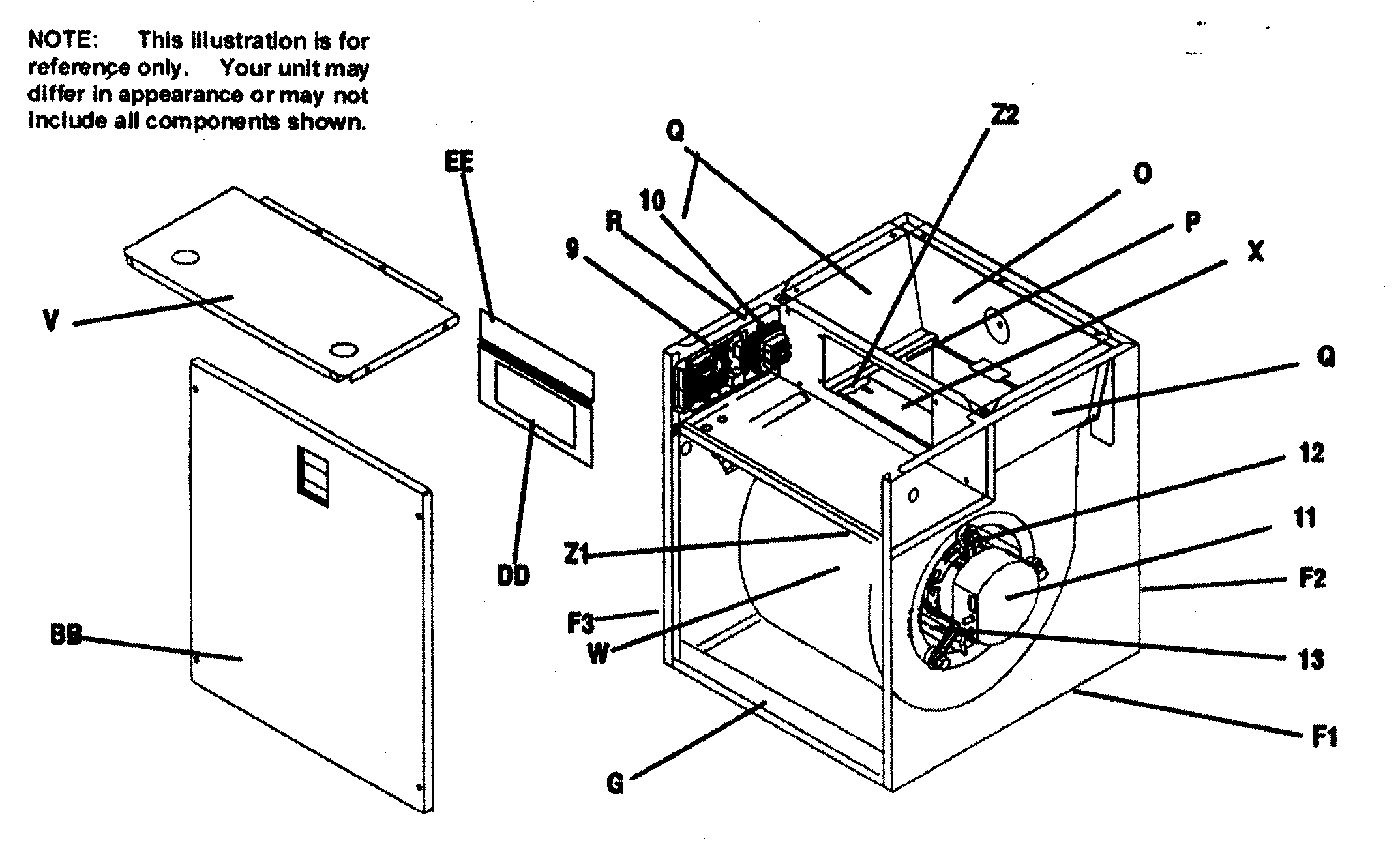 ICP MV16J2200A1 air handler diagram
