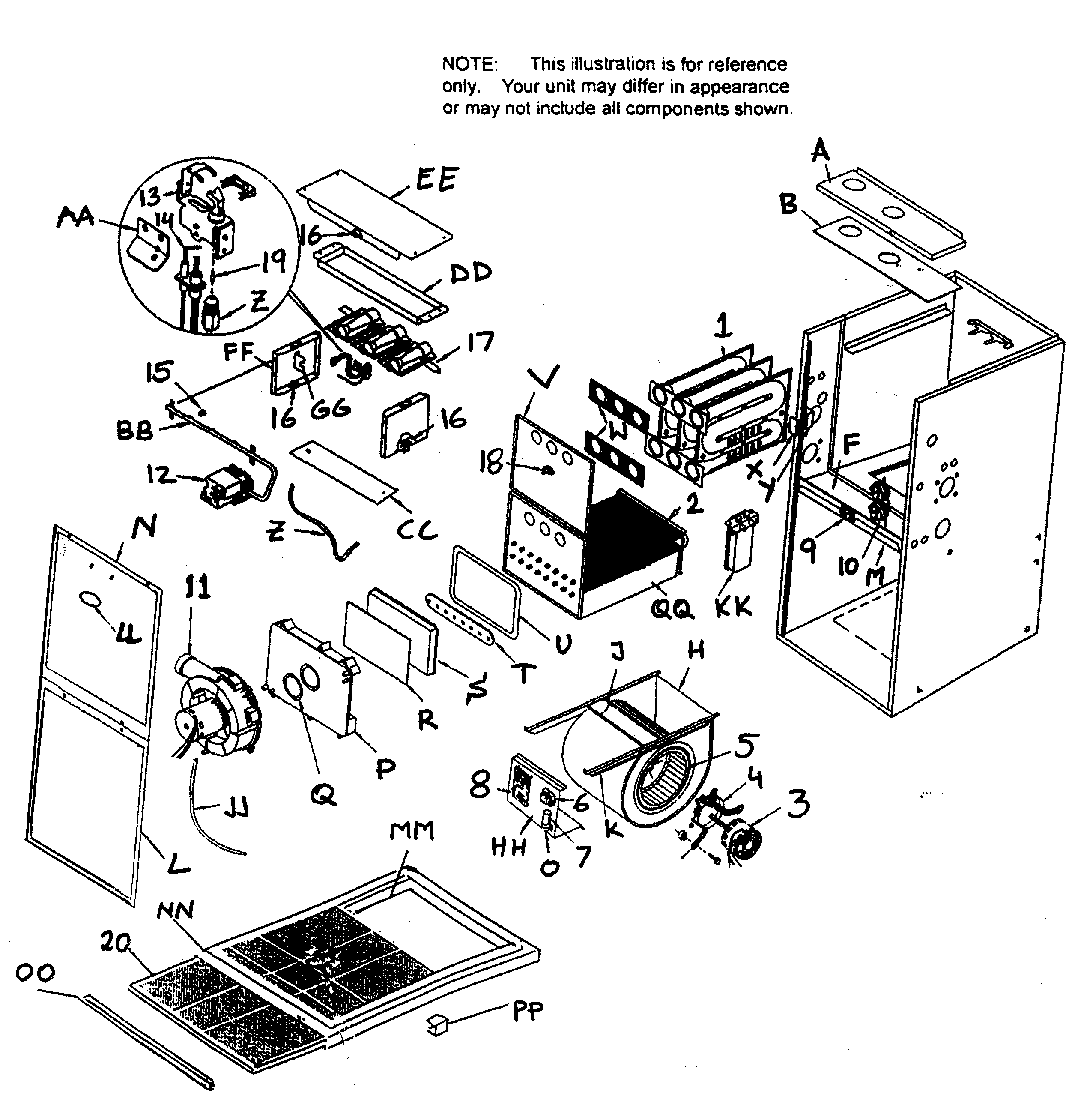 ICP T9MPT075F14A2 furnace diagram