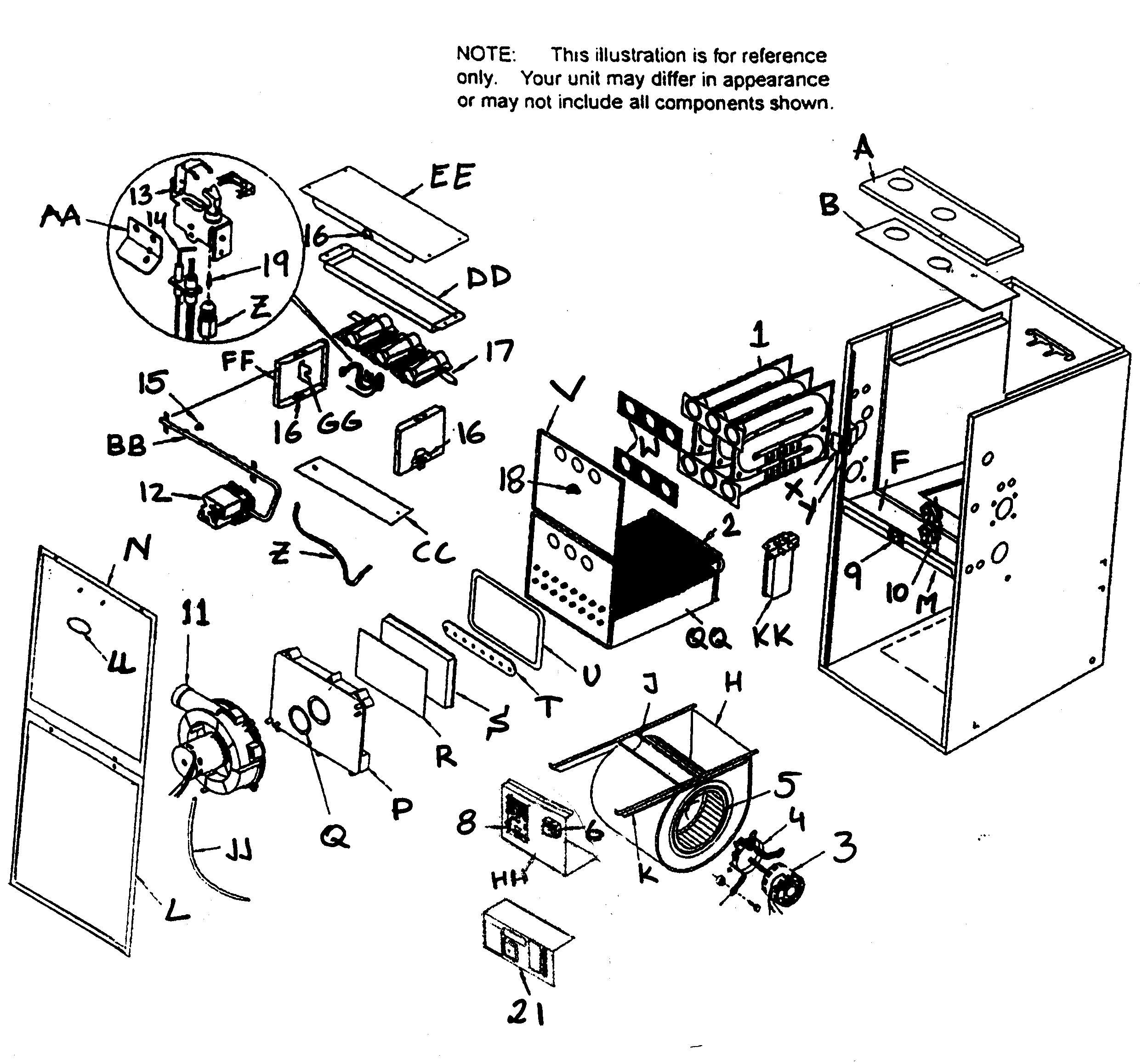 ICP T9MPV125L20A1 furnace diagram
