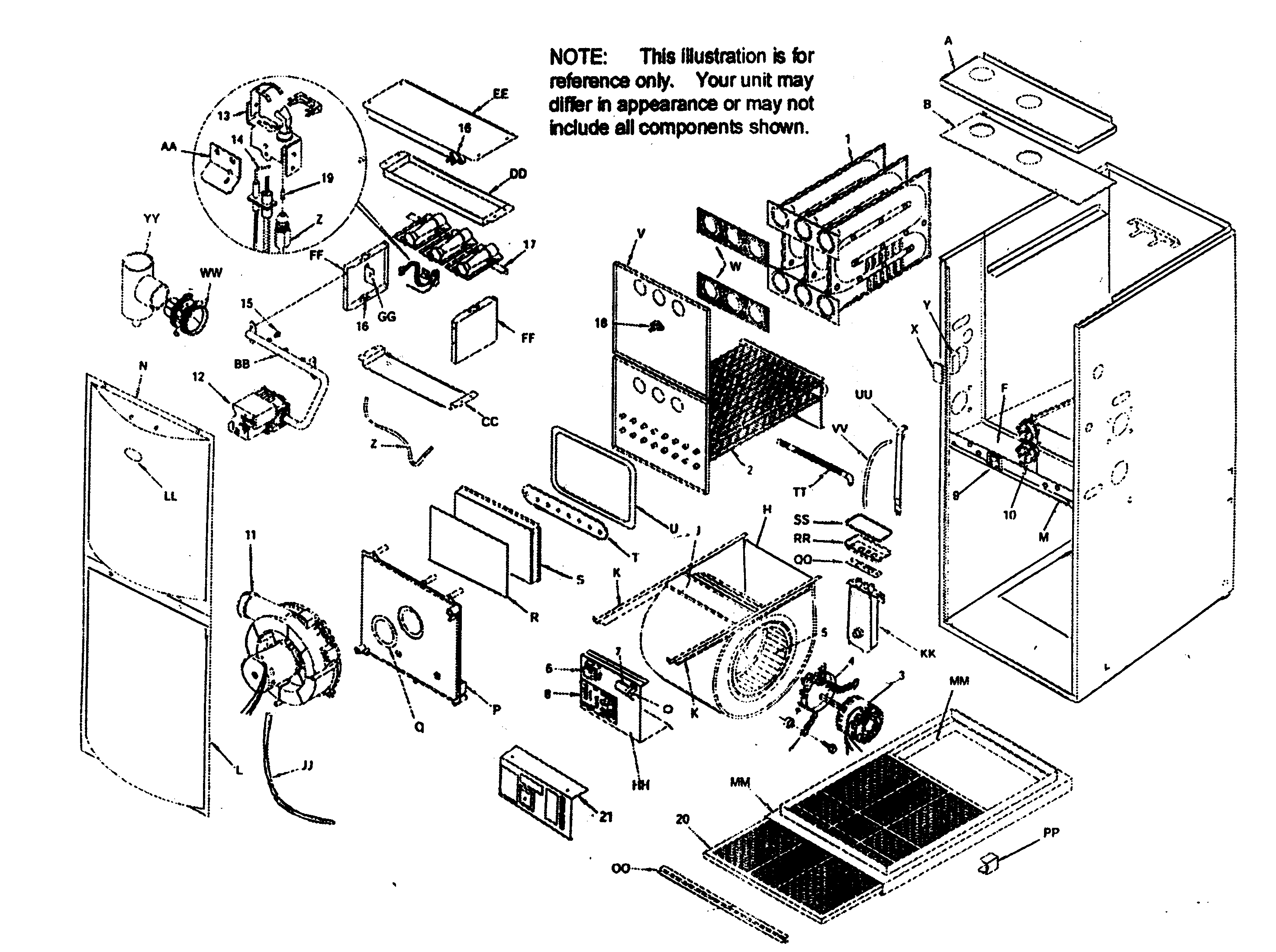 ICP C9MPT100J16B1 furnace diagram