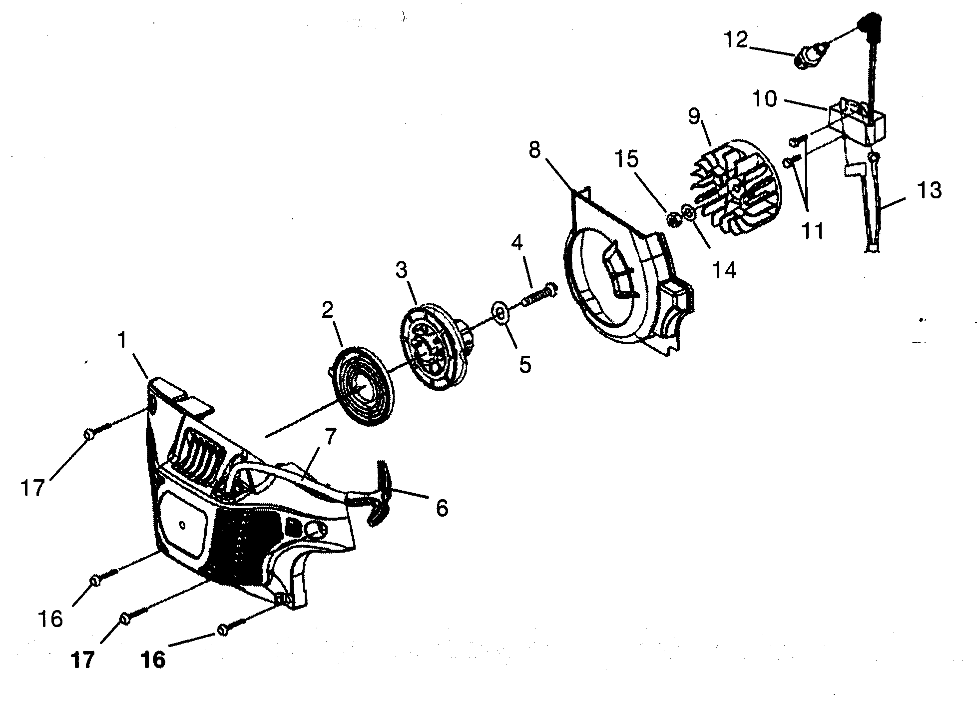 Homelite UT10946 starter ignition diagram