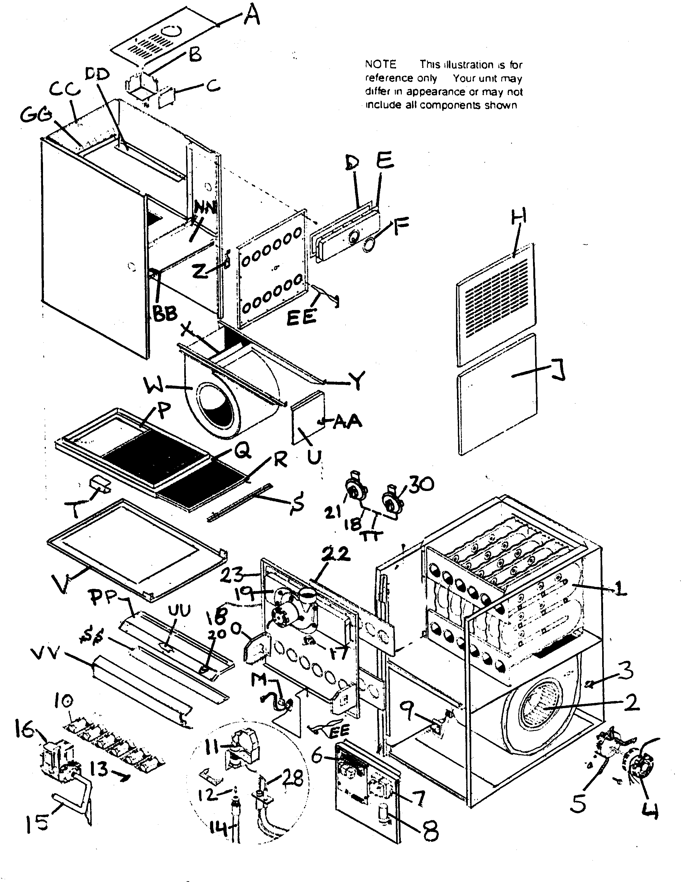 ICP NTP6125KJG1 furnace diagram