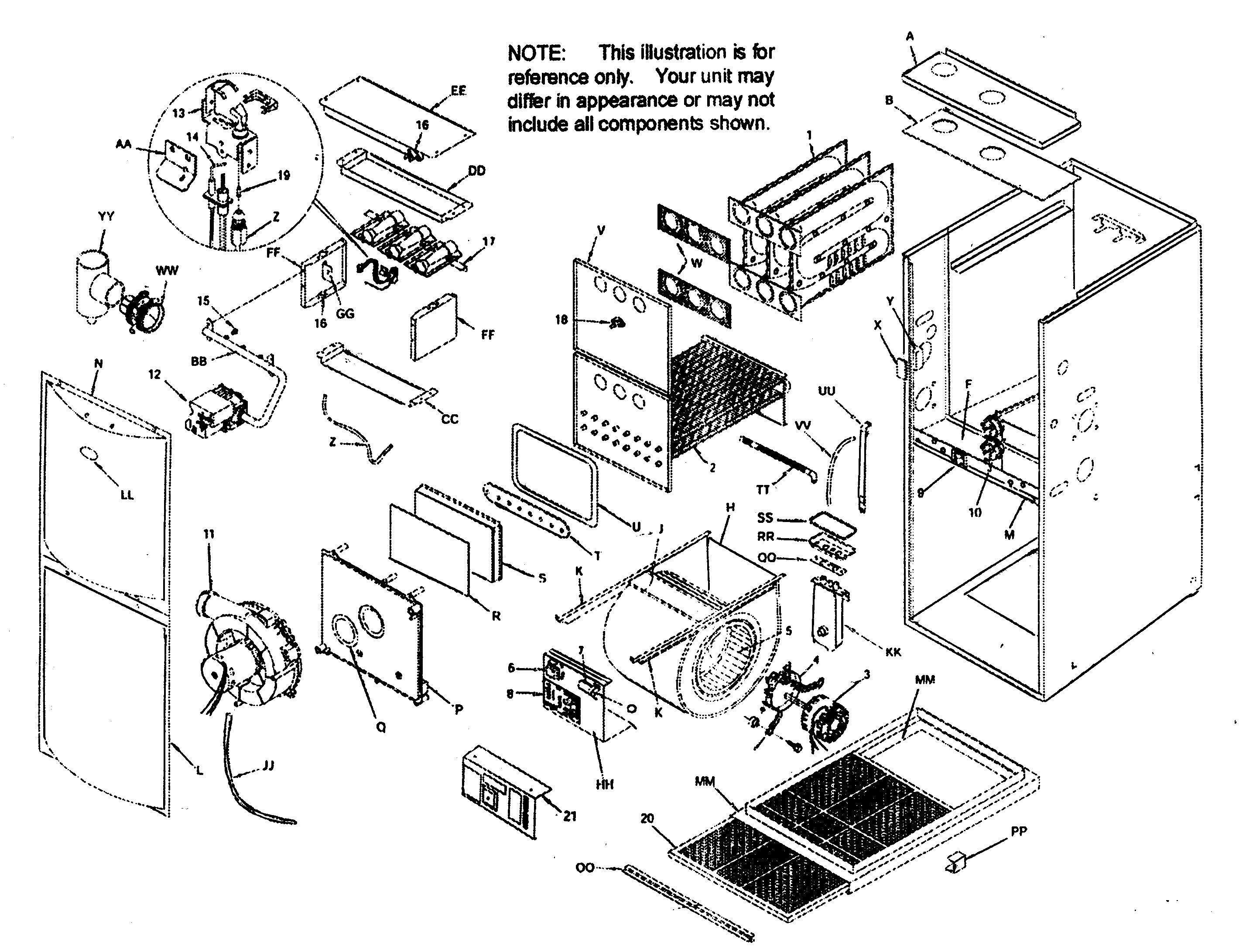 ICP T9MPV125L20B1 furnace diagram