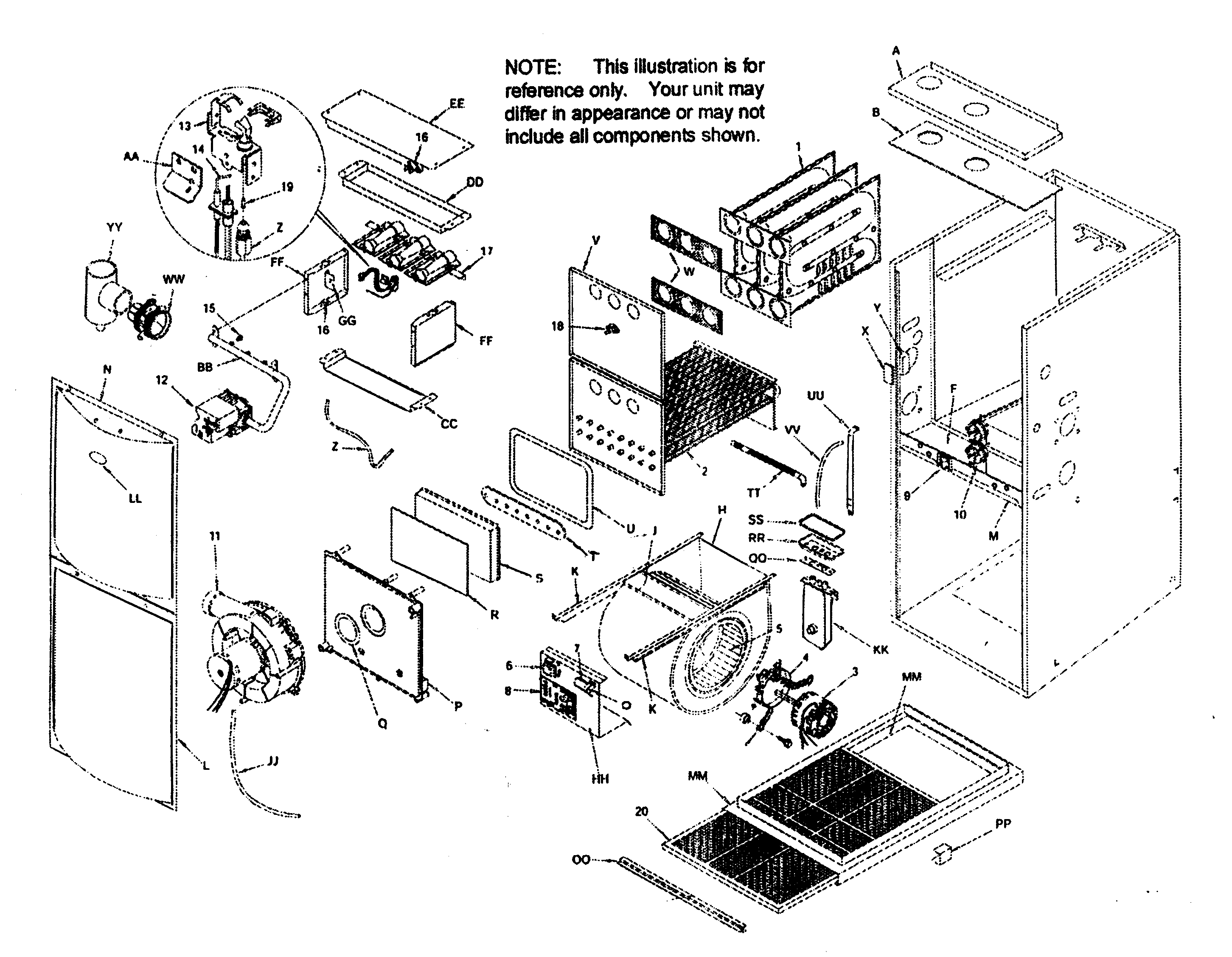 ICP H9MPT050F12B1 furnace diagram