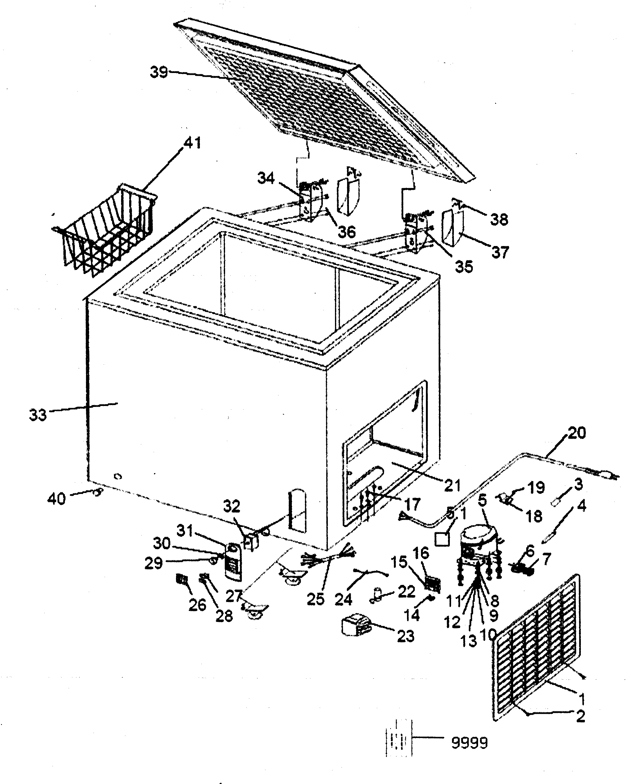 Haier HCM070LA freezer diagram