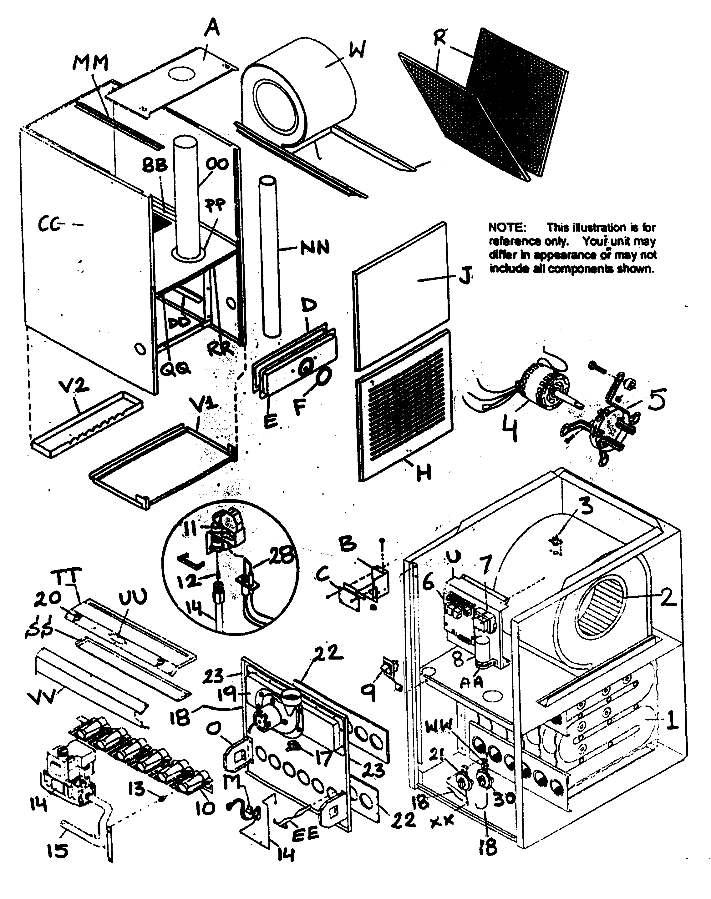 ICP NDP6050FBB1 cabinet parts diagram