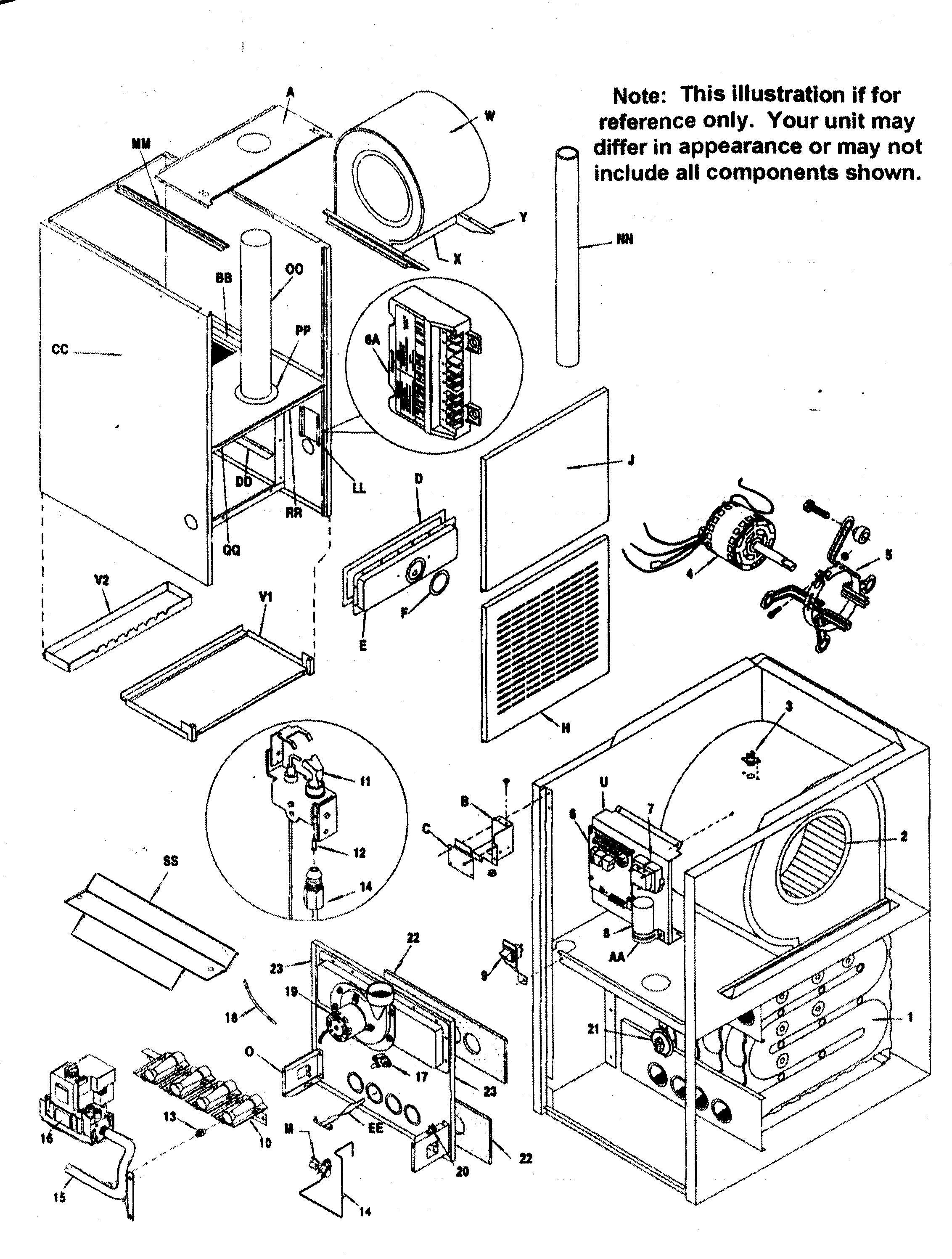 ICP NDF125J20A1 cabinet parts diagram