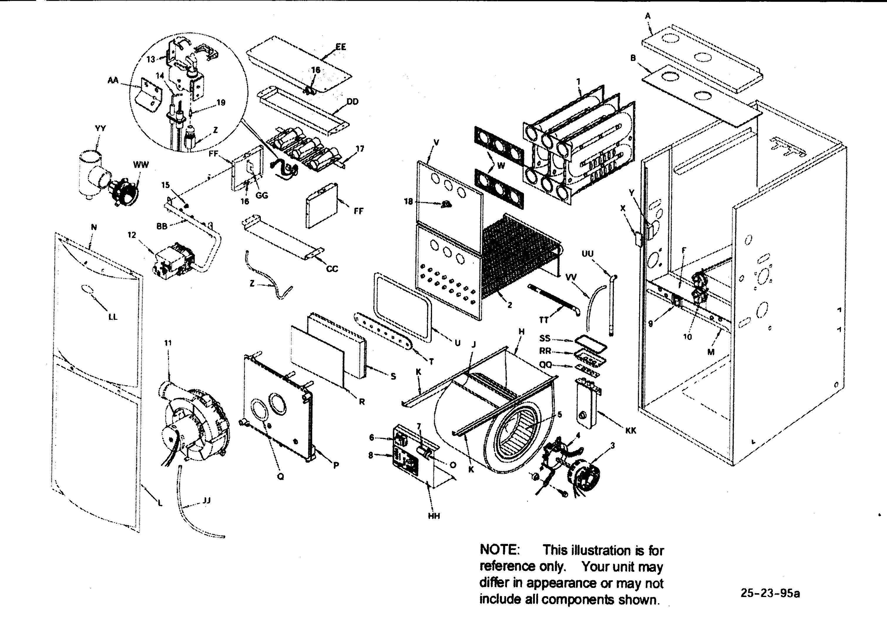 ICP C9MPD080J16B1 cabinet parts diagram