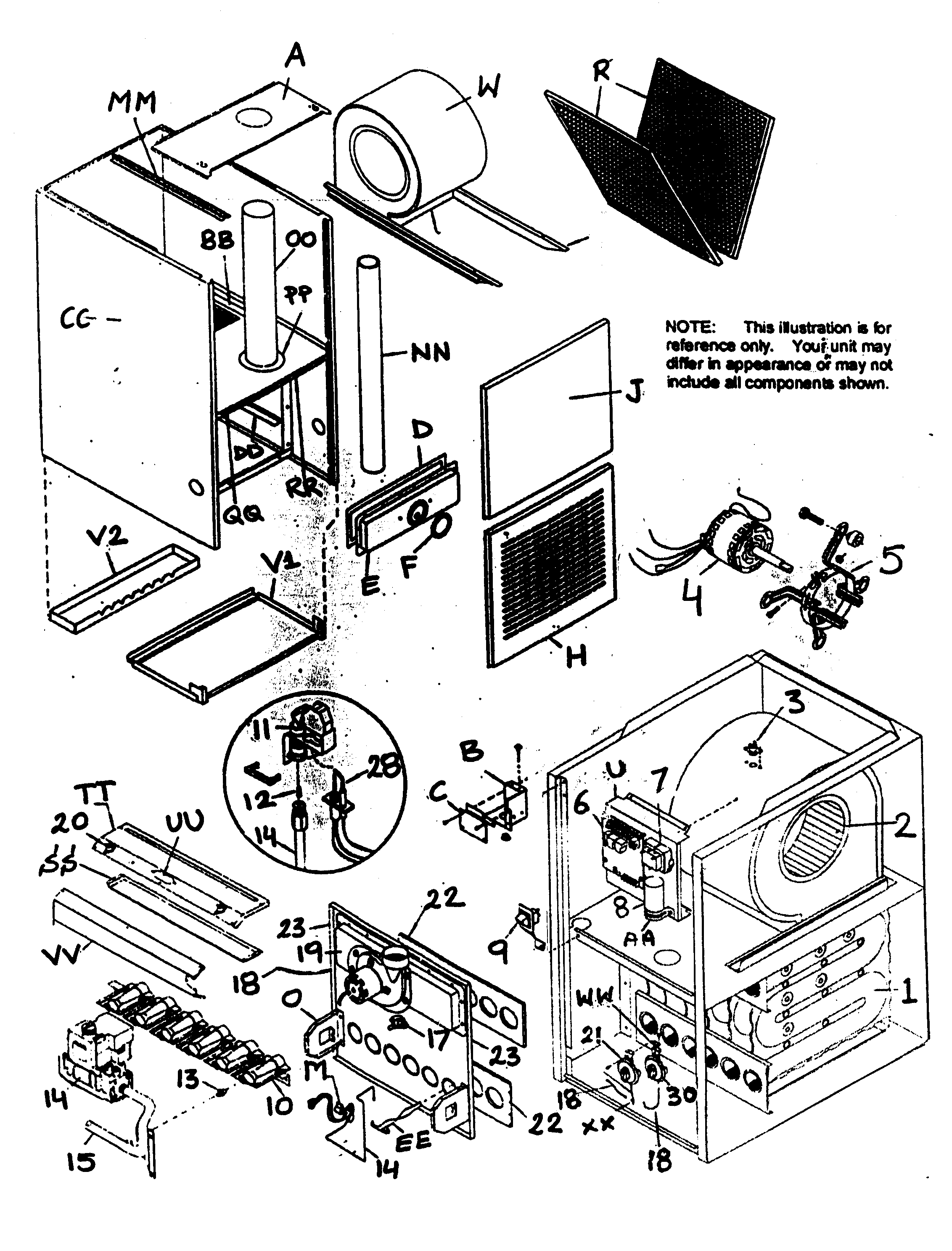 ICP NDP6075FBA1 cabinet parts diagram