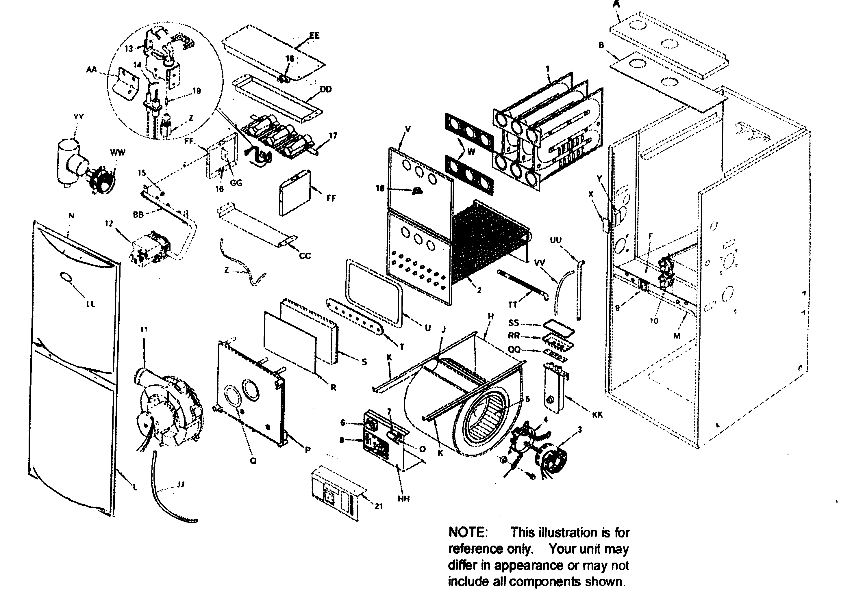 ICP C9MPV125L20B1 cabinet parts diagram
