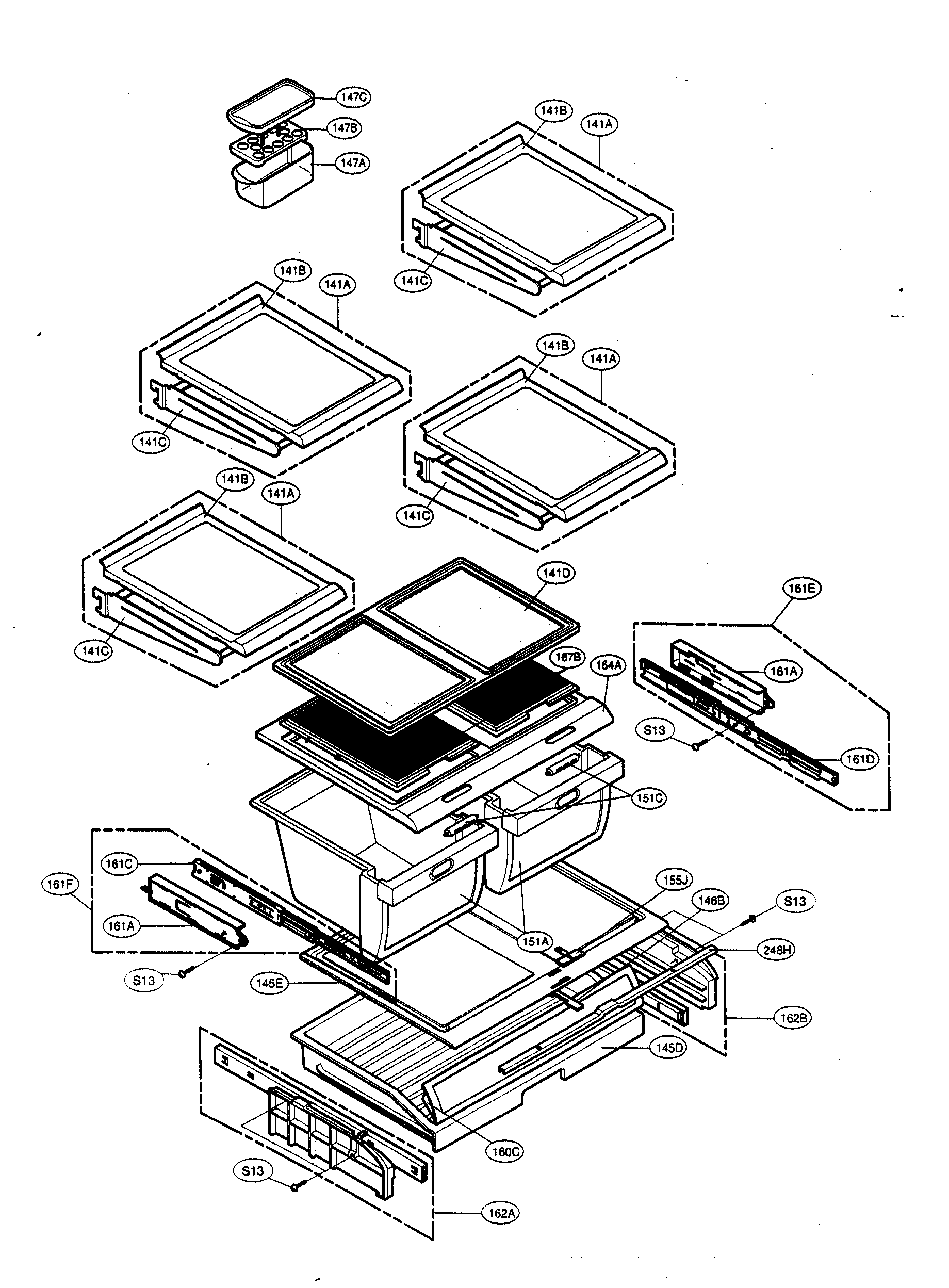 Kenmore Elite 79575199401 refrigerator parts diagram