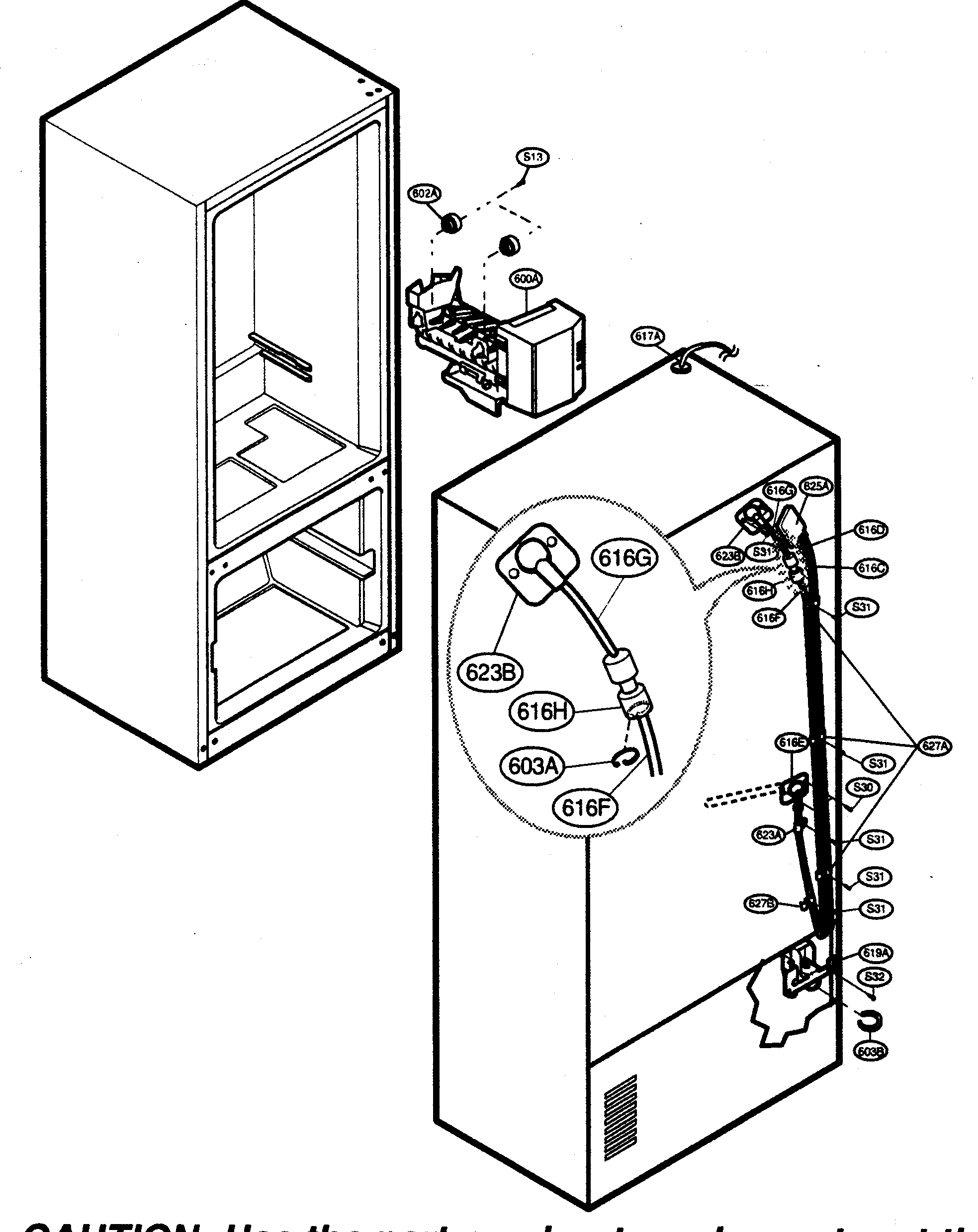 Kenmore Elite 79575199401 ice maker parts diagram