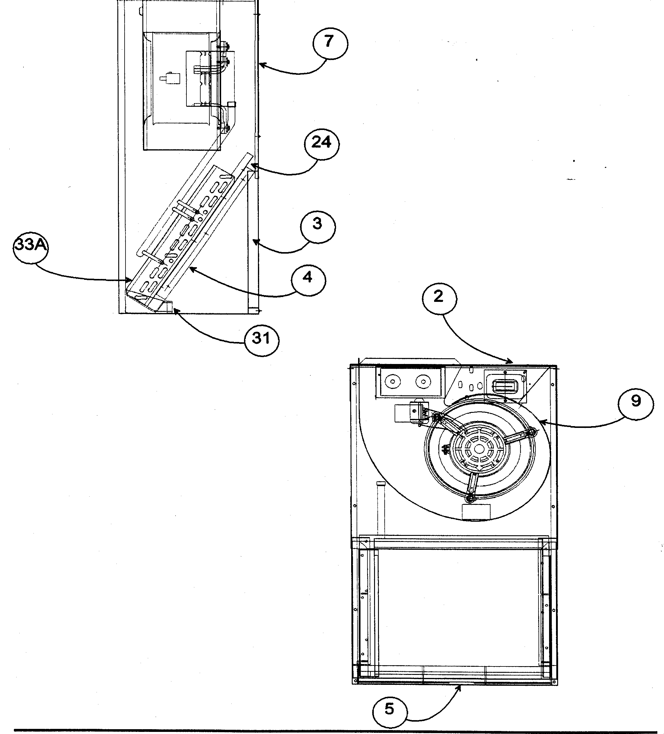 Carrier FF1DNA024000AAAA cabinet parts diagram