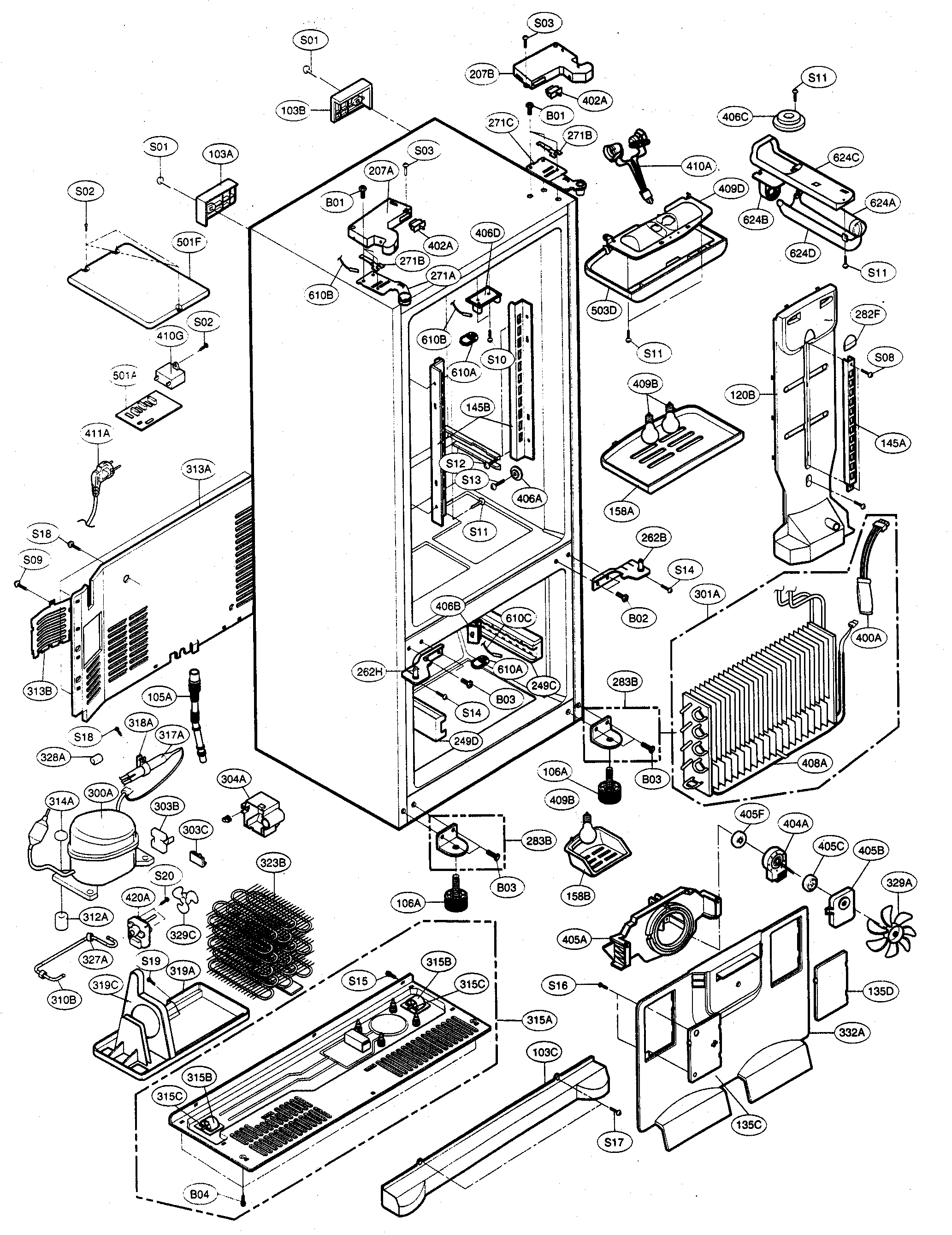 Kenmore Elite 79575549400 case parts diagram