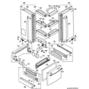 Kenmore Elite 79575552401 door parts diagram