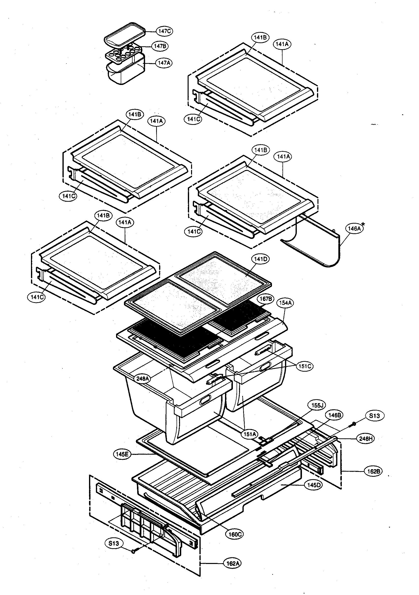 Kenmore Elite 79575556401 refrigerator parts diagram