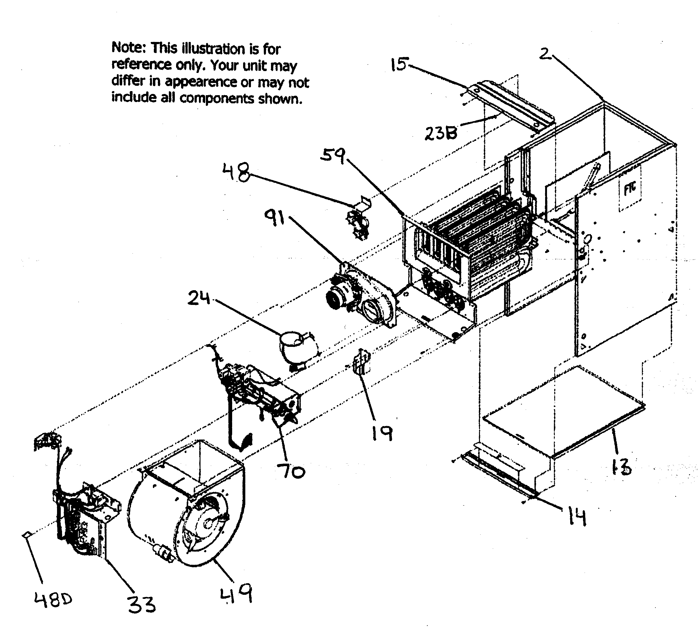 Payne PG8MAA048110AAJA casing assy 1 diagram