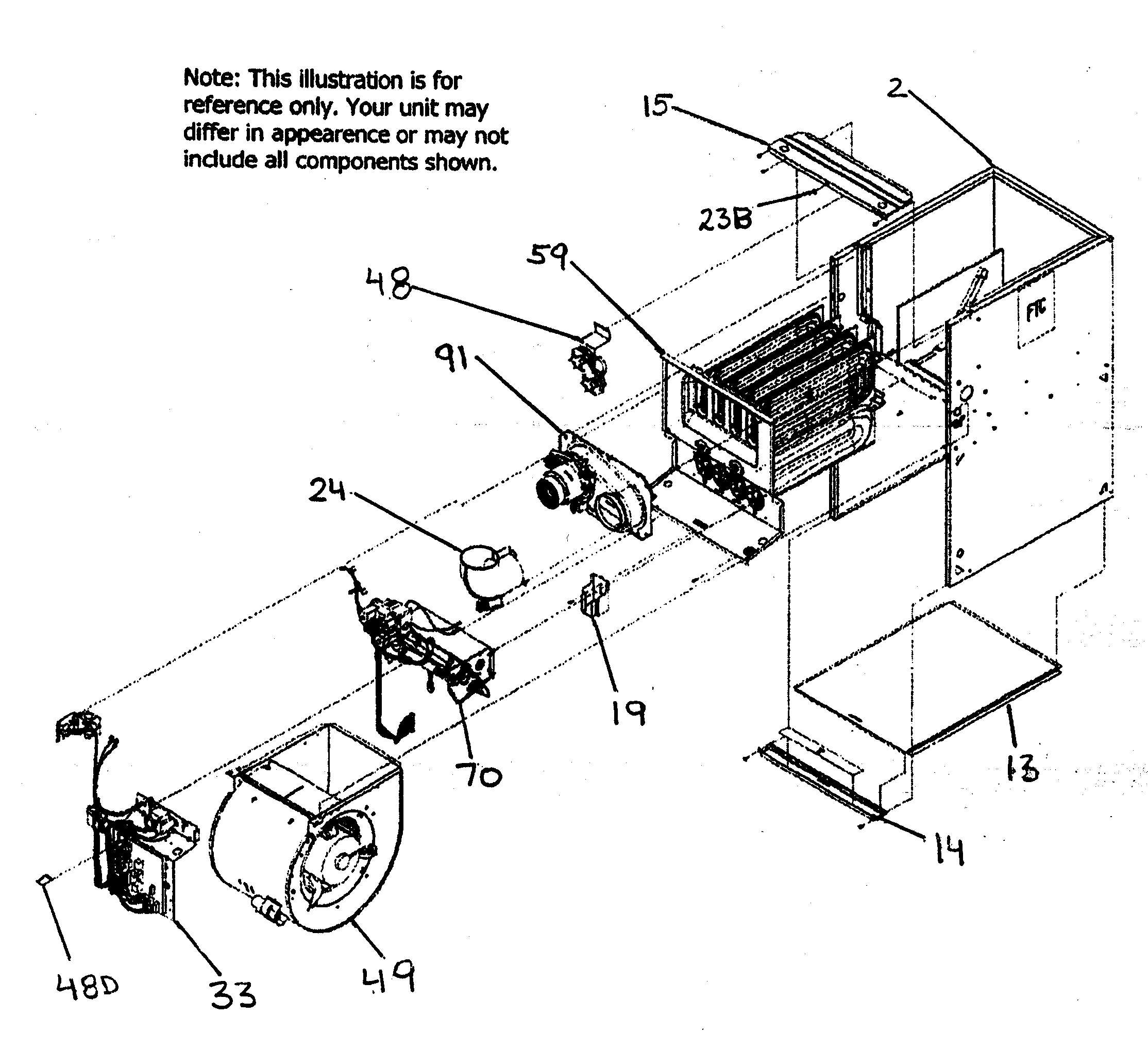 Carrier 58STA11010012 casing assy 1 diagram
