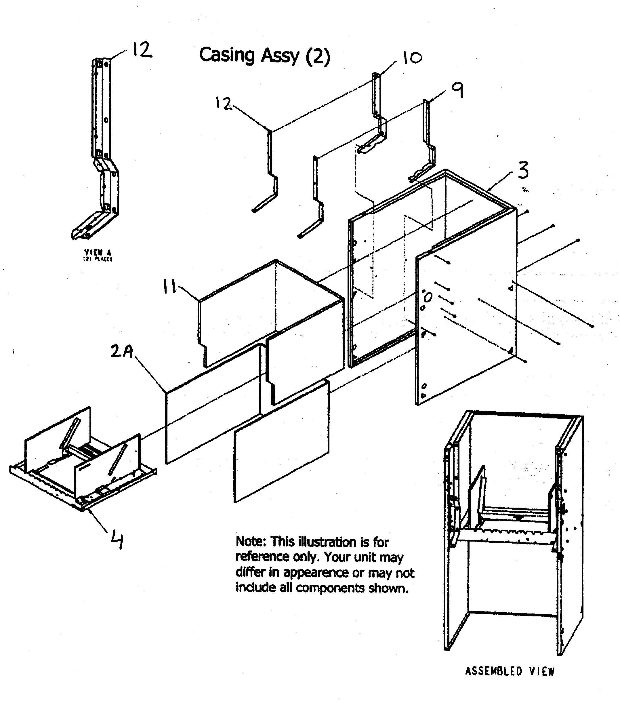 Carrier 58CVX15510022 casing assy 2 diagram